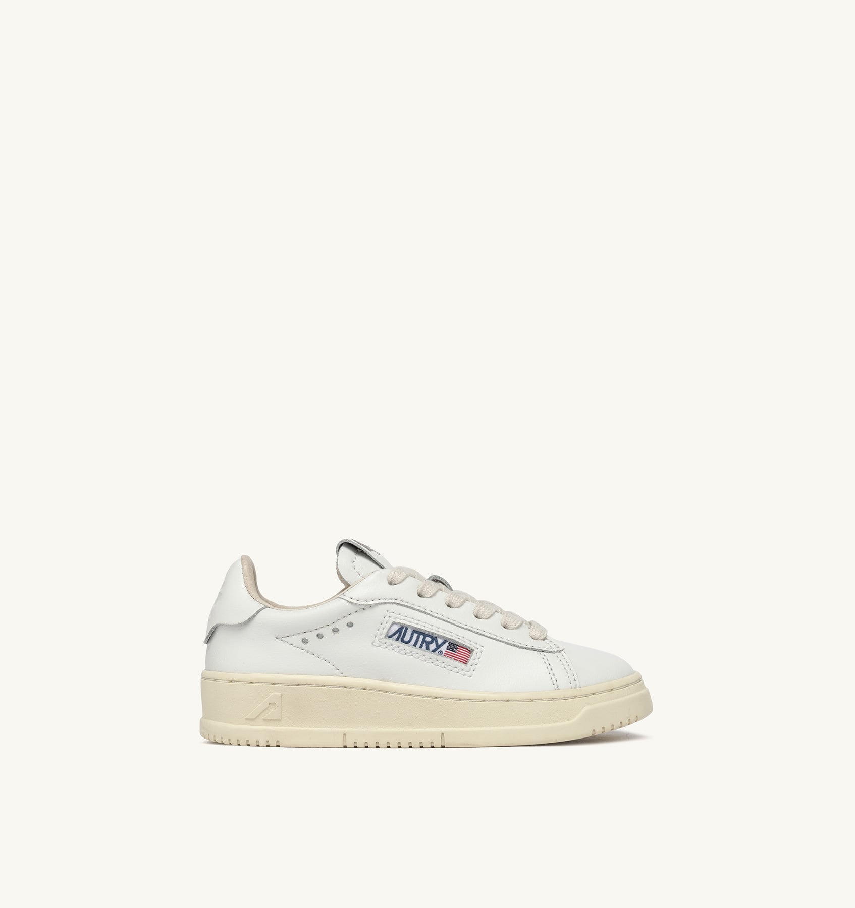 BASKETS DALLAS KIDS LOW EN CUIR BLANC