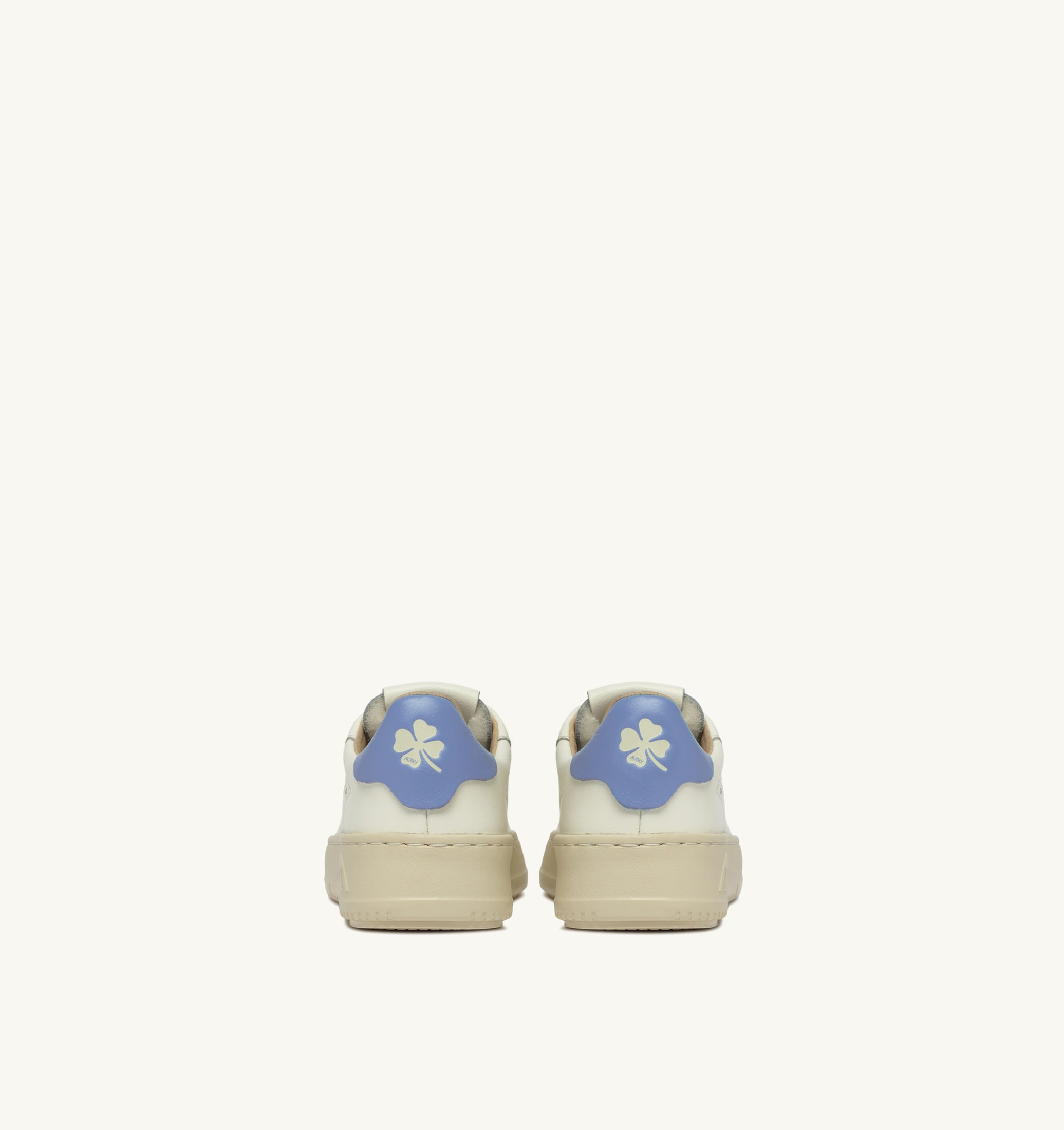 BASKETS DALLAS KIDS LOW EN CUIR MARSHMALLOW ET DELLA ROBBIA BLUE