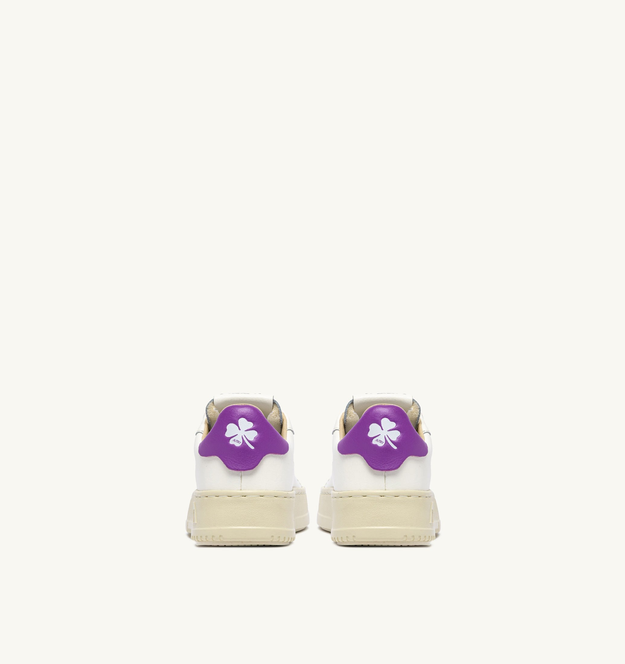 BASKETS DALLAS KIDS LOW EN CUIR MARSHMALLOW ET DEWBERRY