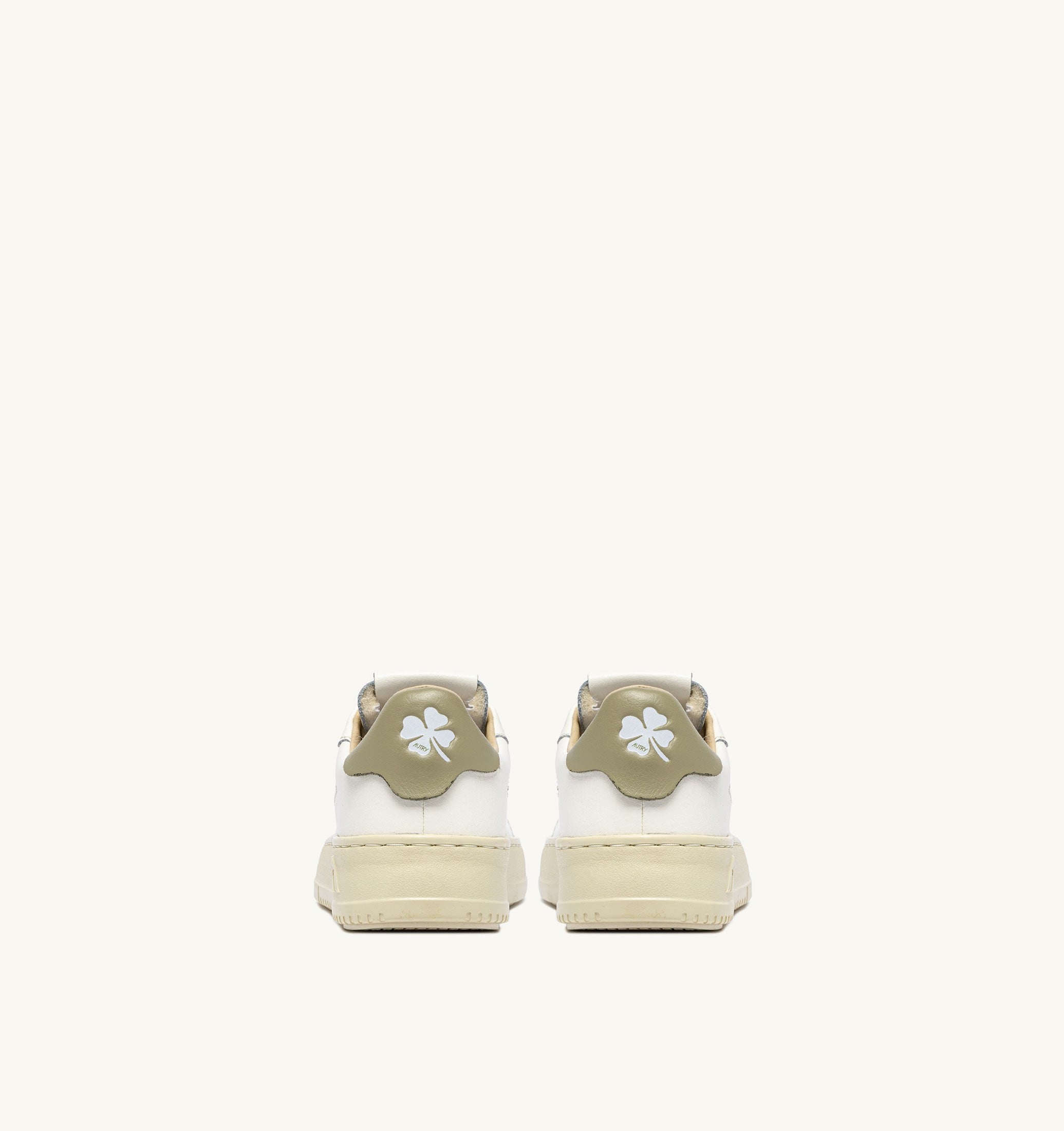 BASKETS DALLAS KIDS LOW EN CUIR MARSHMALLOW ET GRAY GREEN