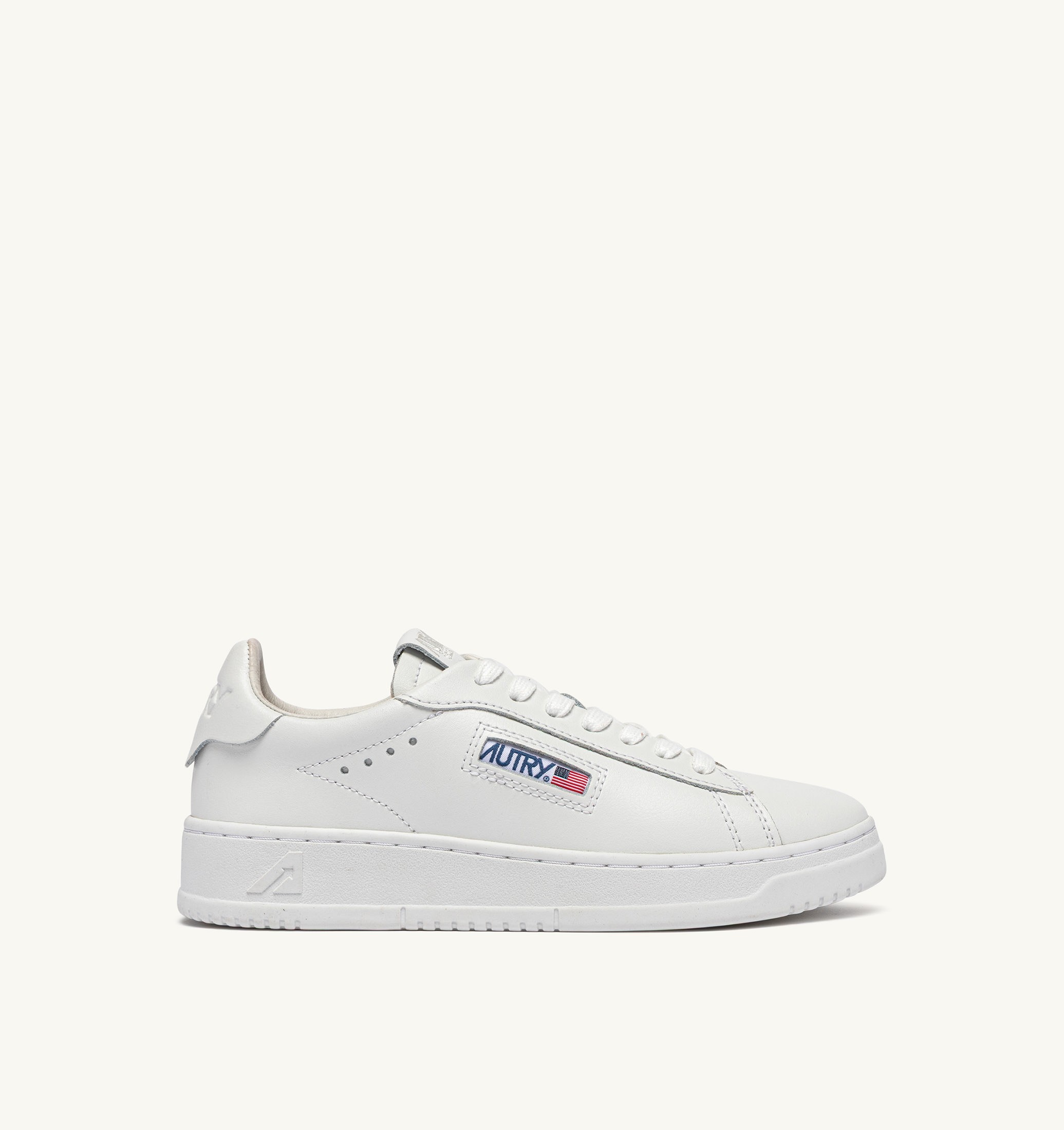 BASKETS DALLAS LOW EN CUIR BLANC