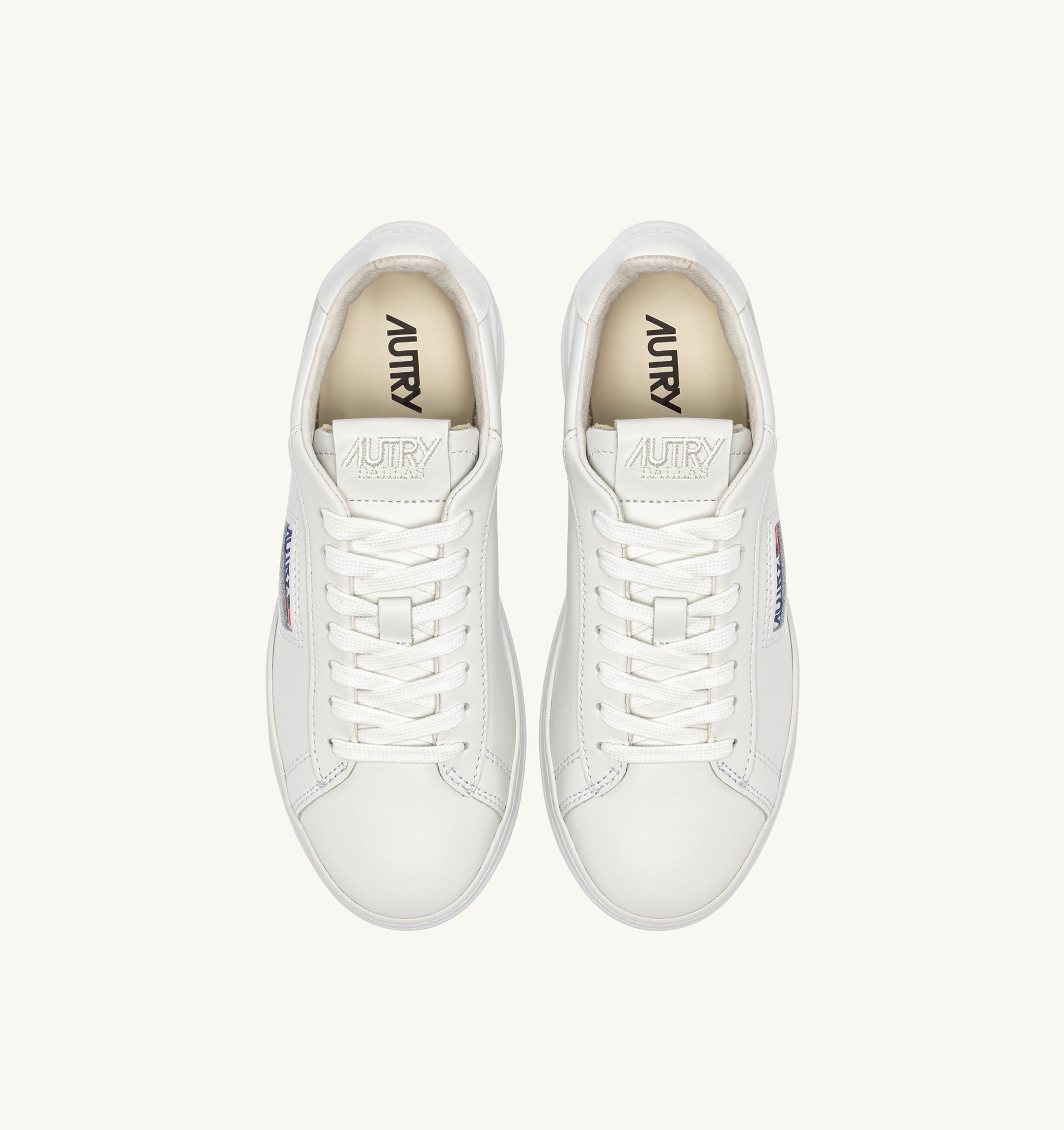 BASKETS DALLAS LOW EN CUIR BLANC