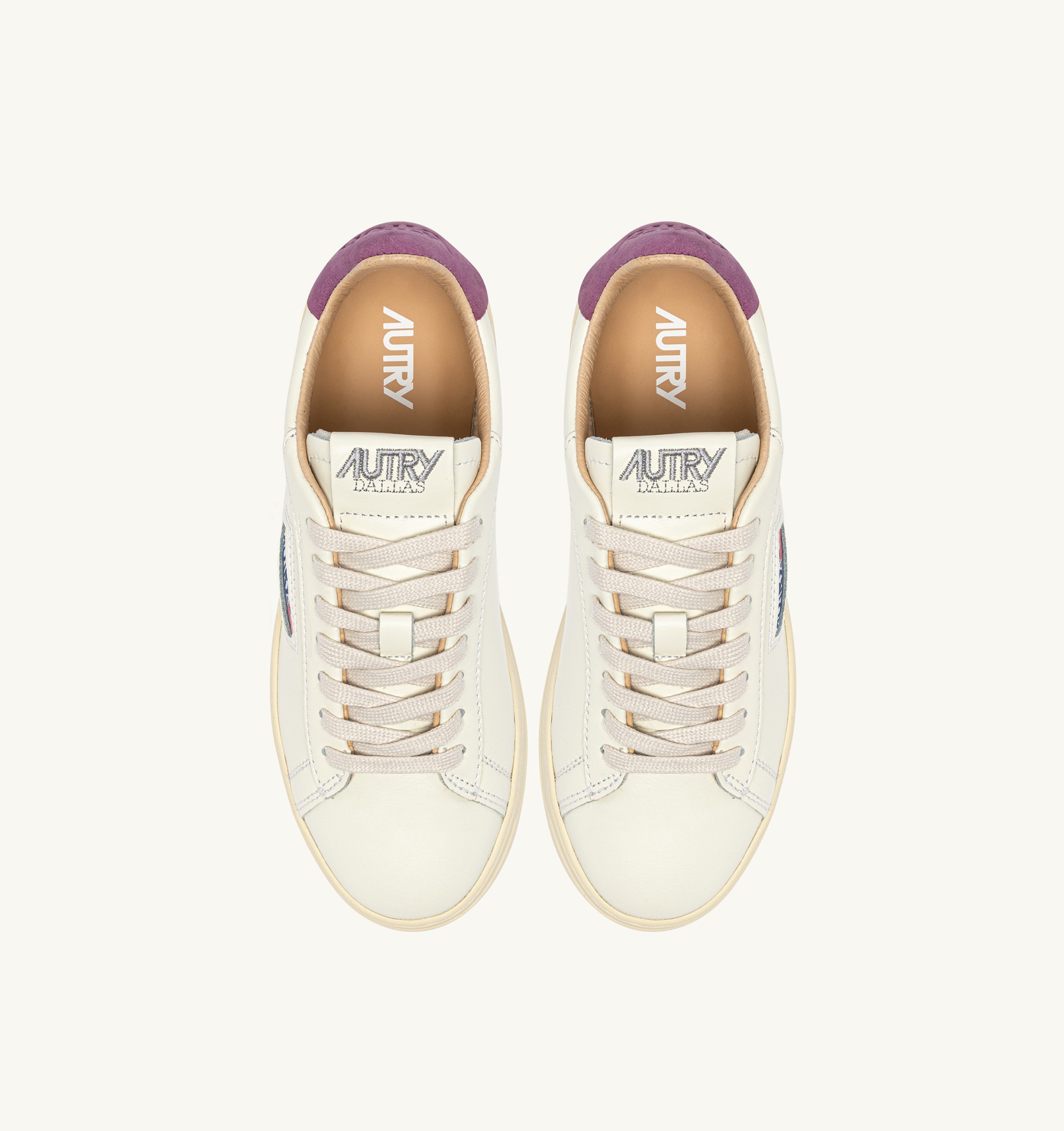 BASKETS DALLAS LOW EN CUIR FIRENZE ET MARSHMALLOW