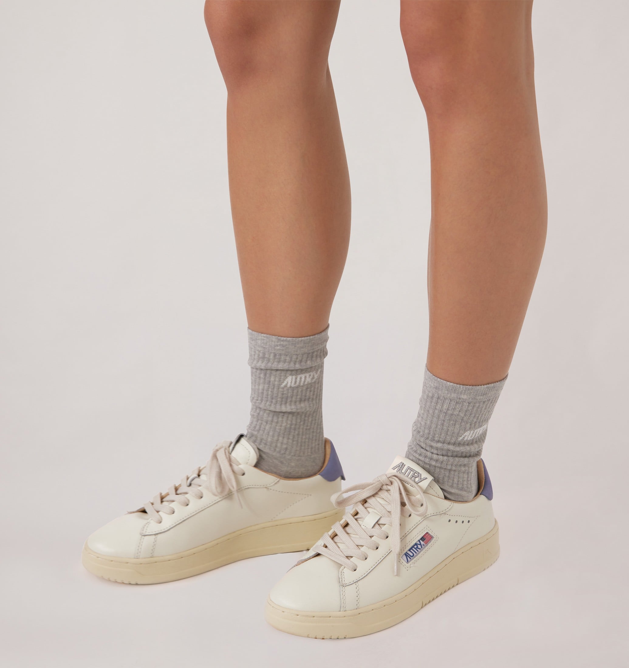 BASKETS DALLAS LOW EN CUIR MARSHMALLOW ET TEMPEST