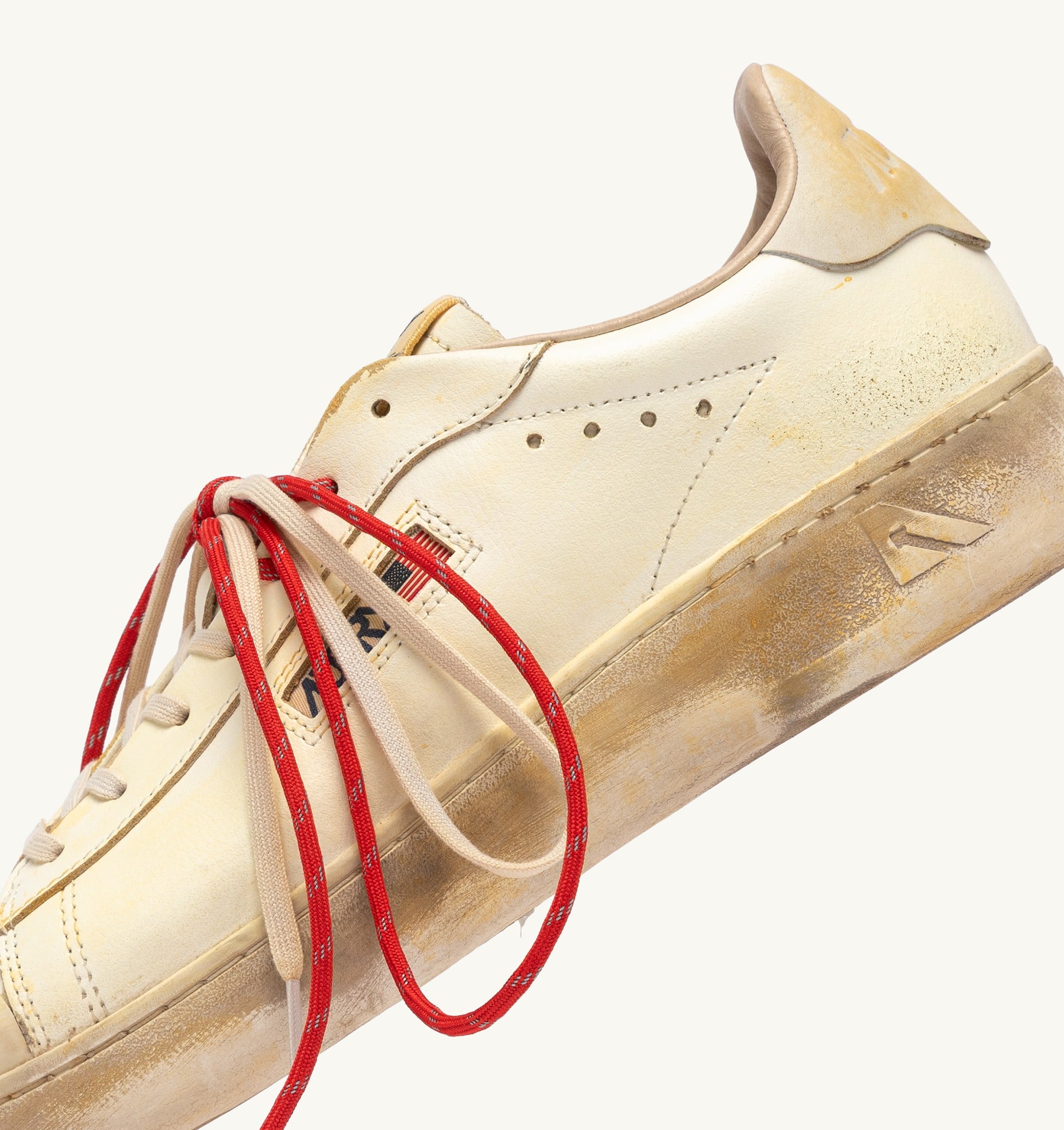 BASKETS DALLAS LOW SUPER VINTAGE EN CUIR MARSHMALLOW