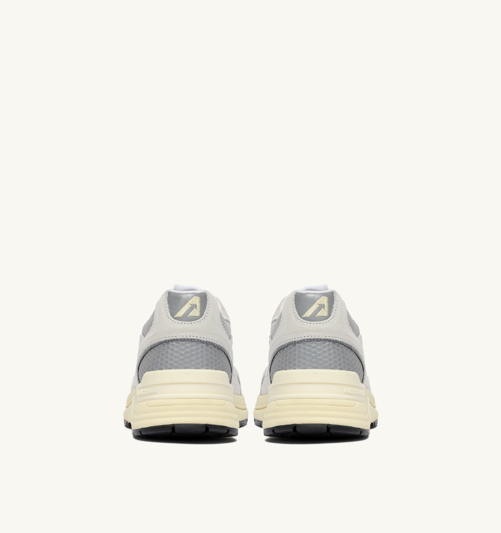BASKETS HYPERWAY EN MESH ET DAIM BLANC ET ARGENT