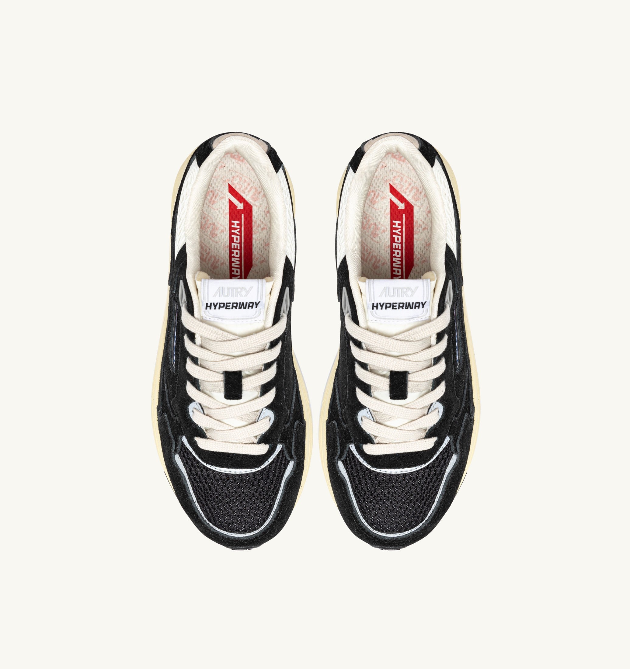 BASKETS HYPERWAY EN MESH ET DAIM NOIR ET ARGENT