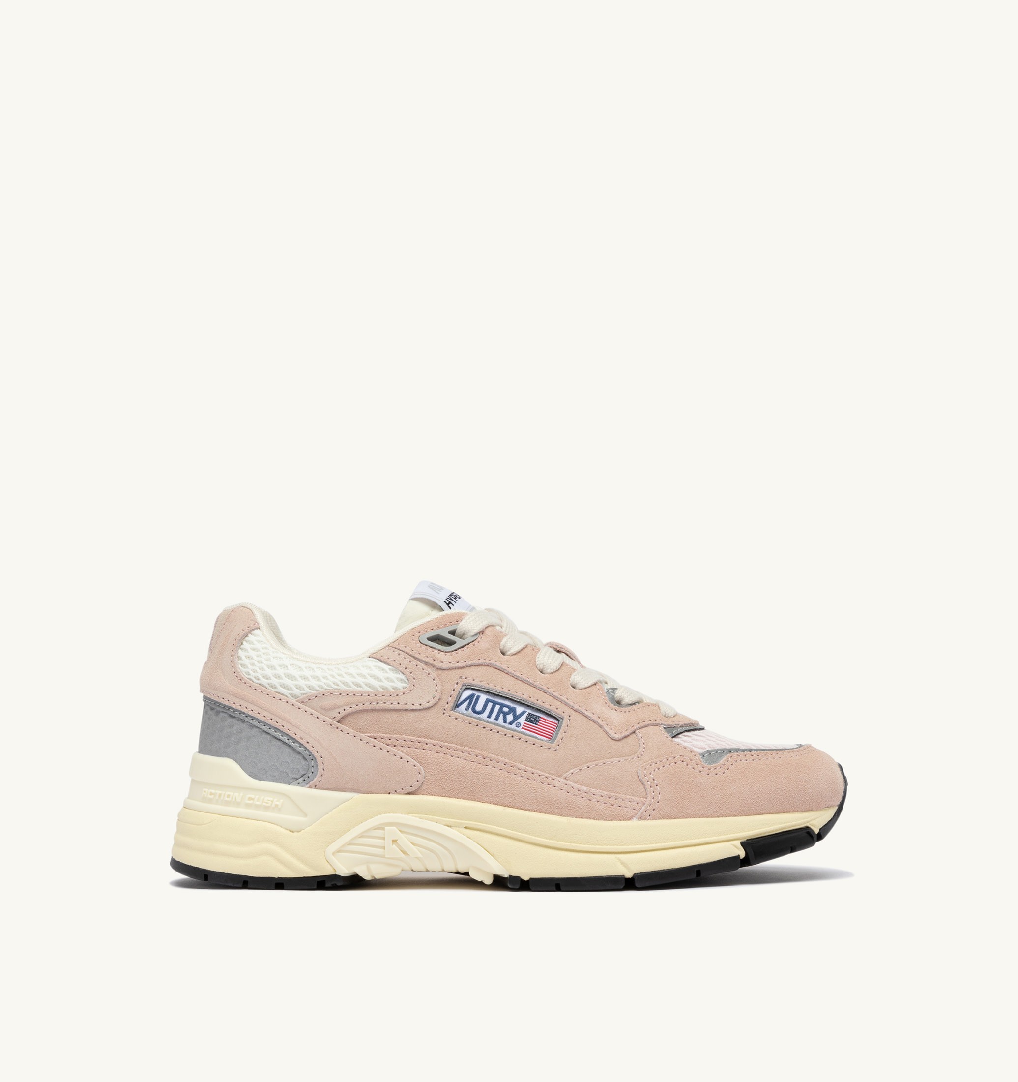 BASKETS HYPERWAY EN MESH ET DAIM SILK ET MARSHMALLOW
