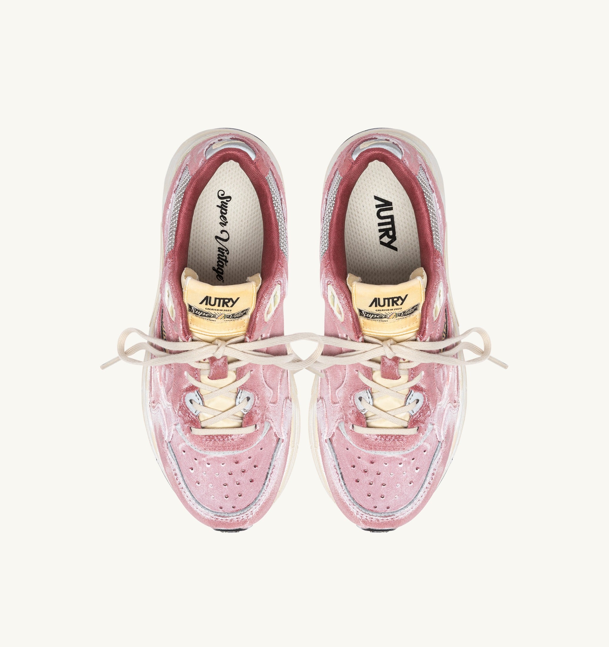BASKETS HYPERWAY SUPER VINTAGE EN DAIM BABOL ET ARGENT
