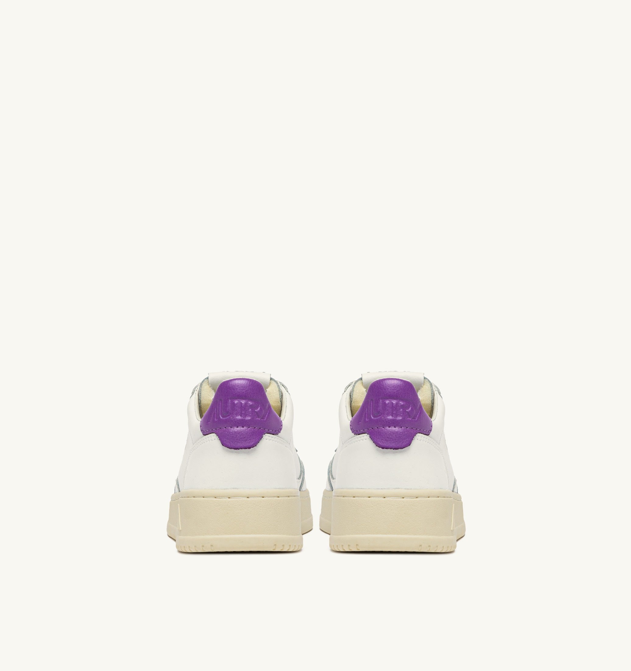 BASKETS MEDALIST LOW EN CUIR BLANC ET DEWBERRY