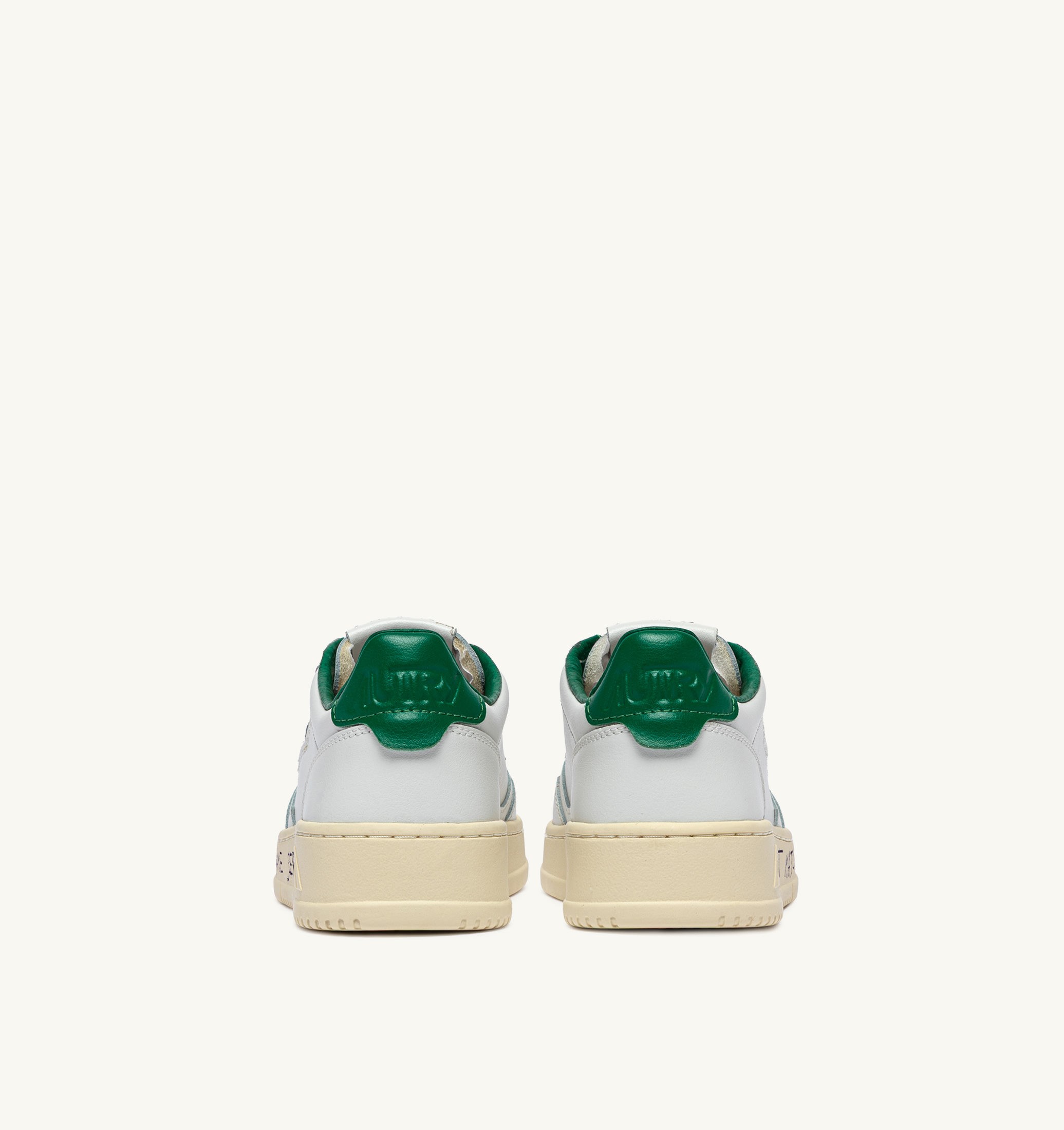 BASKETS MEDALIST LOW EN CUIR BLANC ET GREEN JACKET AVEC LETTERING
