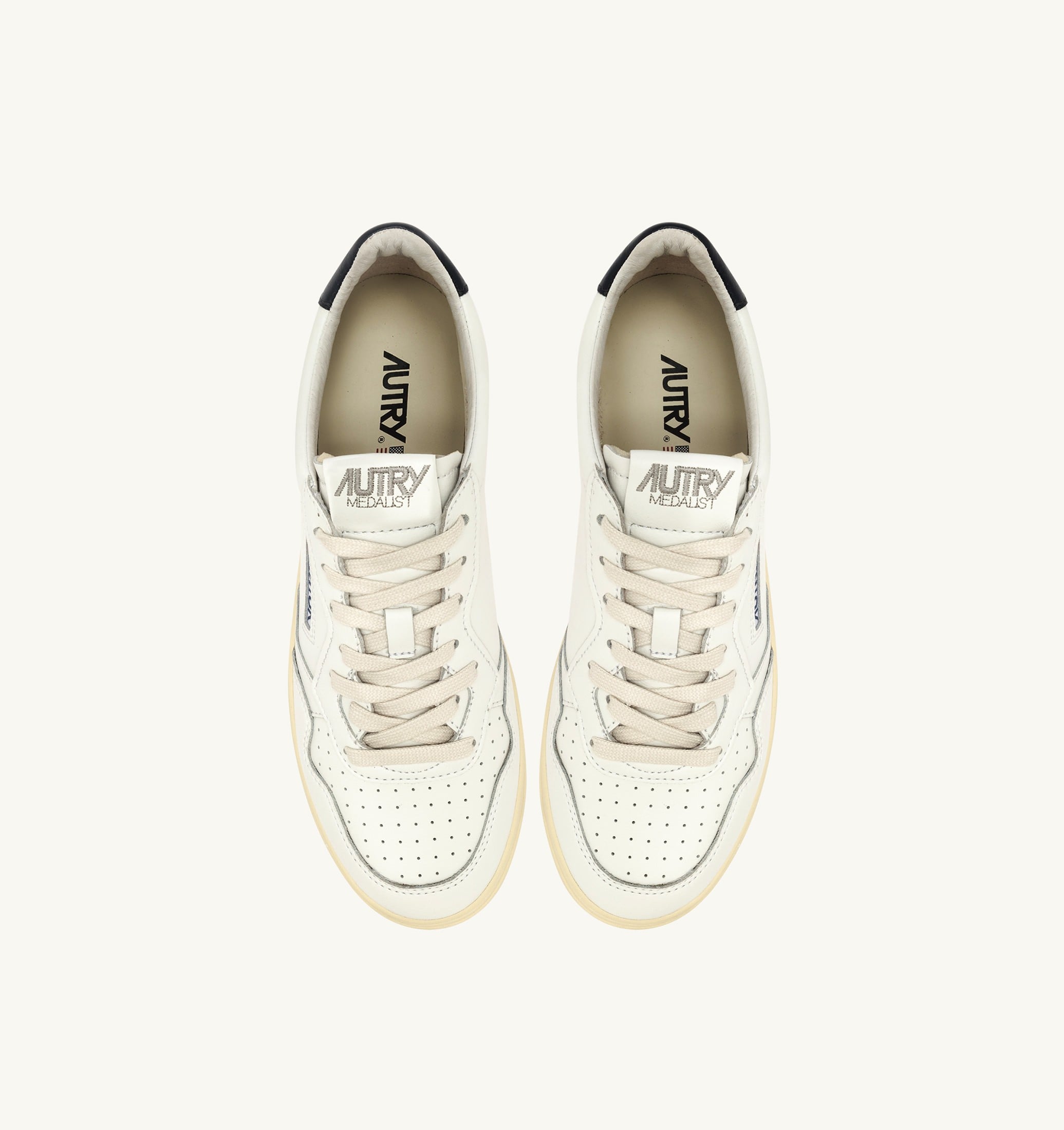 BASKETS MEDALIST LOW EN CUIR BLANC ET SPACE