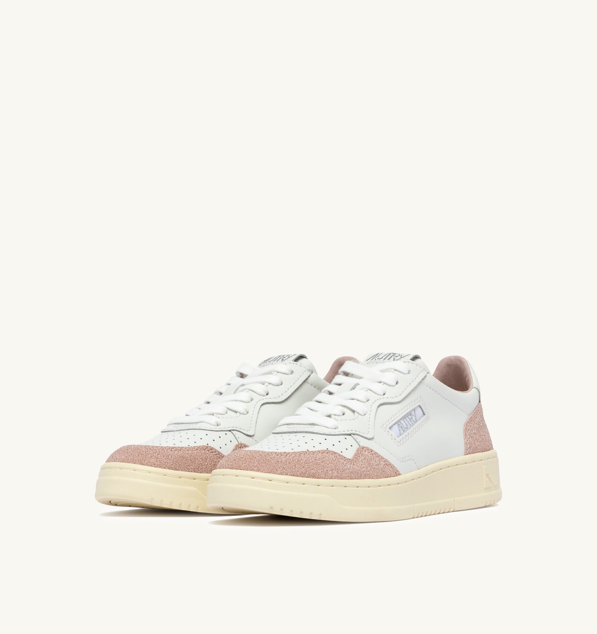 BASKETS MEDALIST LOW EN CUIR BLANC ET STARS MEMORY