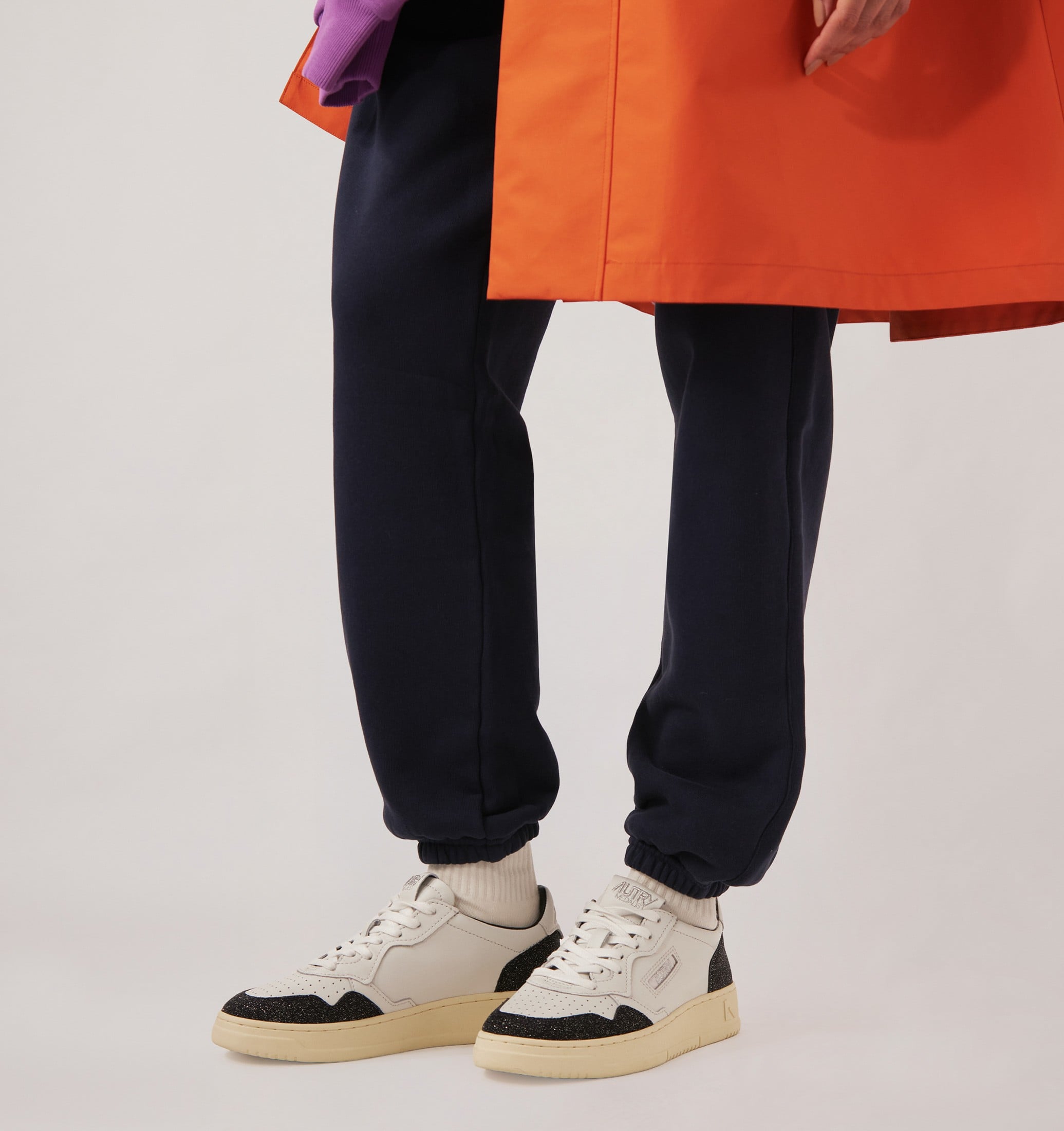 BASKETS MEDALIST LOW EN CUIR BLANC ET STARS OFF BLACK