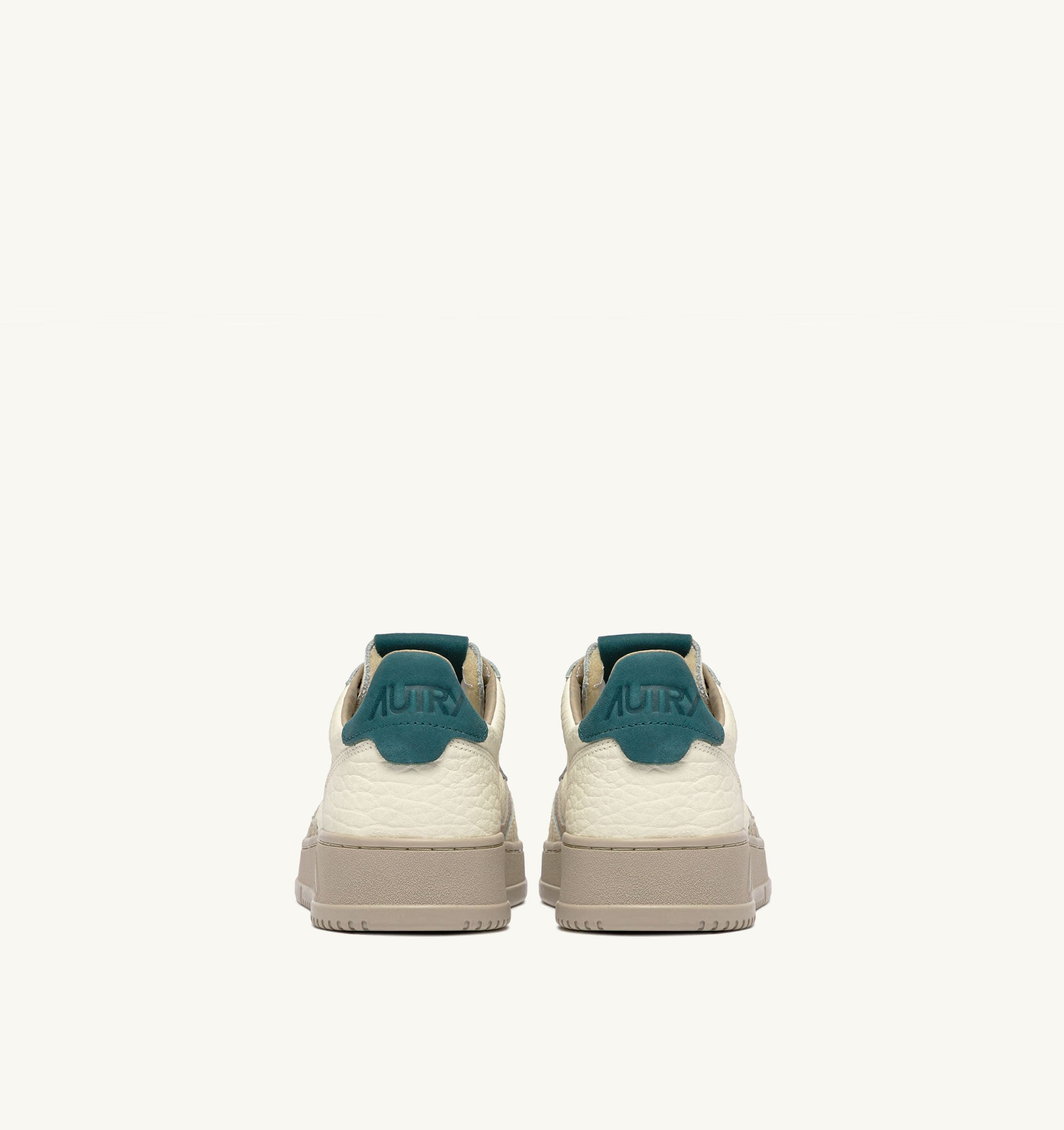 BASKETS MEDALIST LOW EN CUIR FEATHER GRAY ET DARK SEA