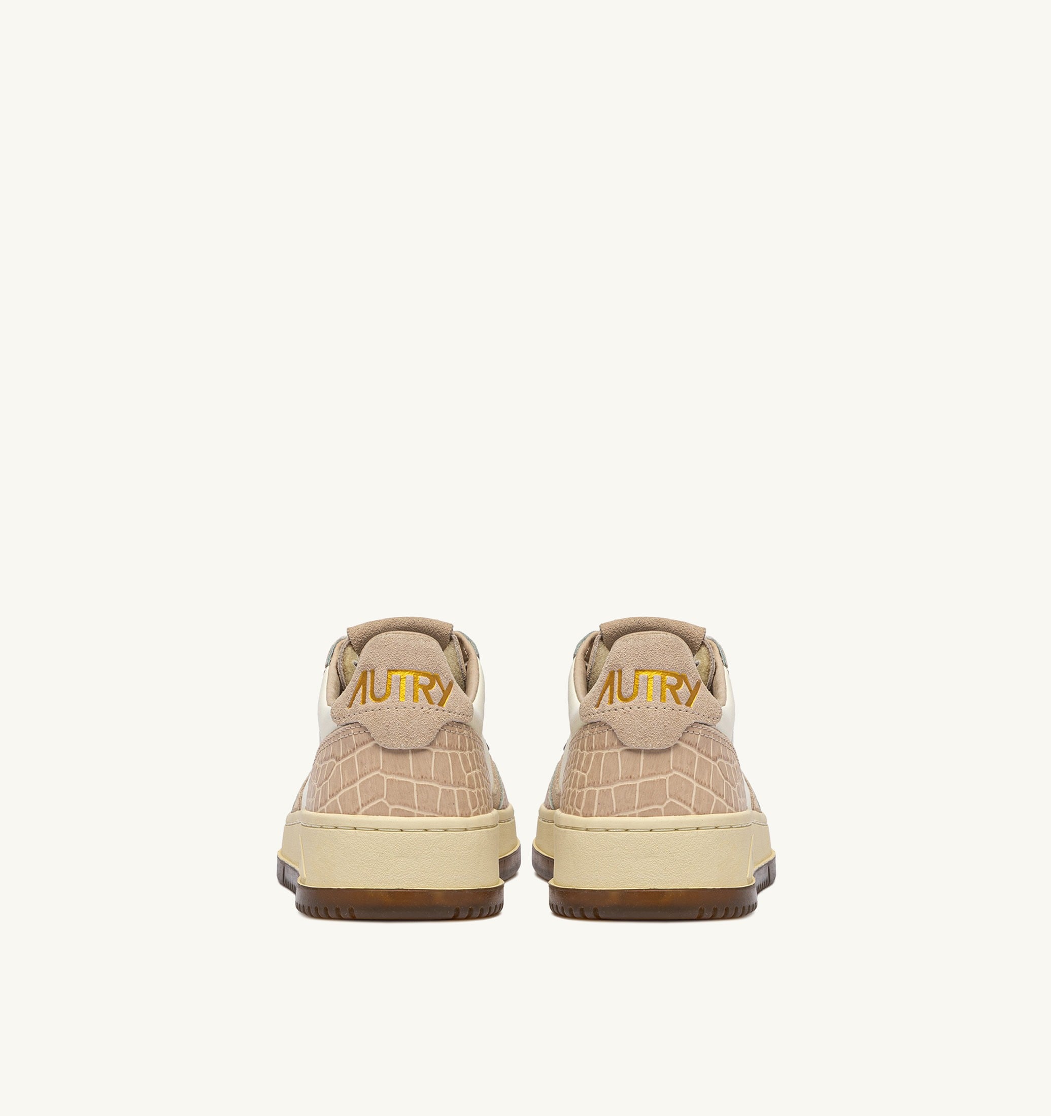 BASKETS MEDALIST LOW EN CUIR MARSHMALLOW ET IVOIRE