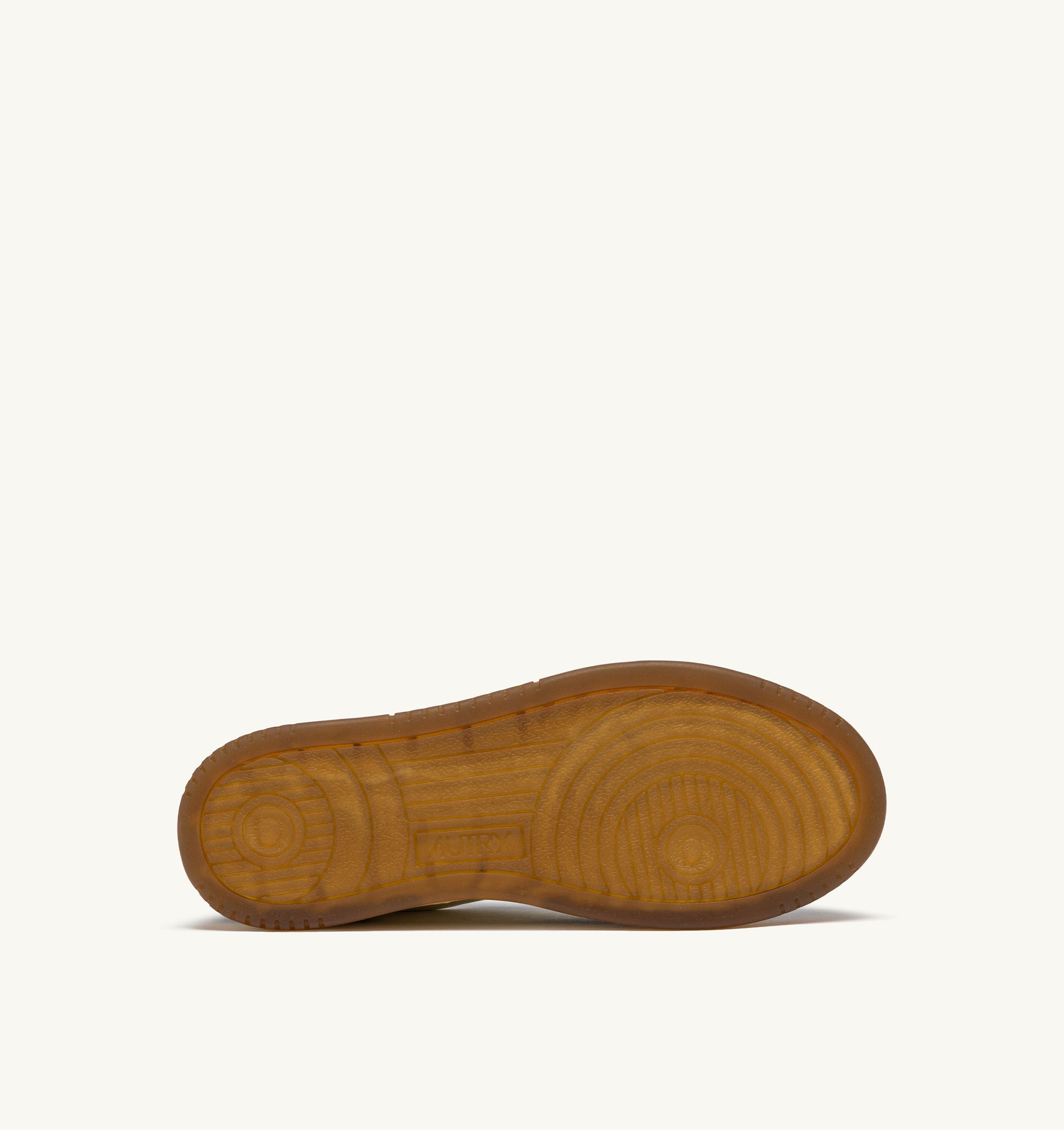 BASKETS MEDALIST LOW EN CUIR MARSHMALLOW ET VERT
