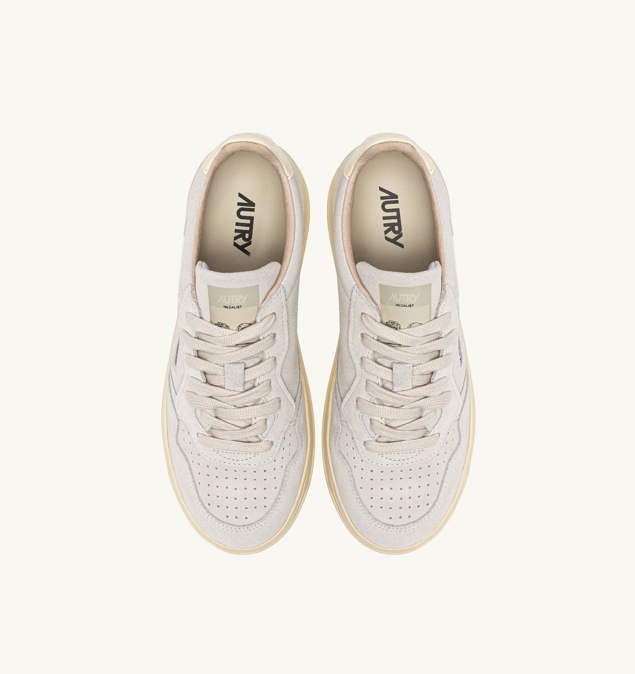 BASKETS MEDALIST LOW EN DAIM MARBLE ET OFF WHITE