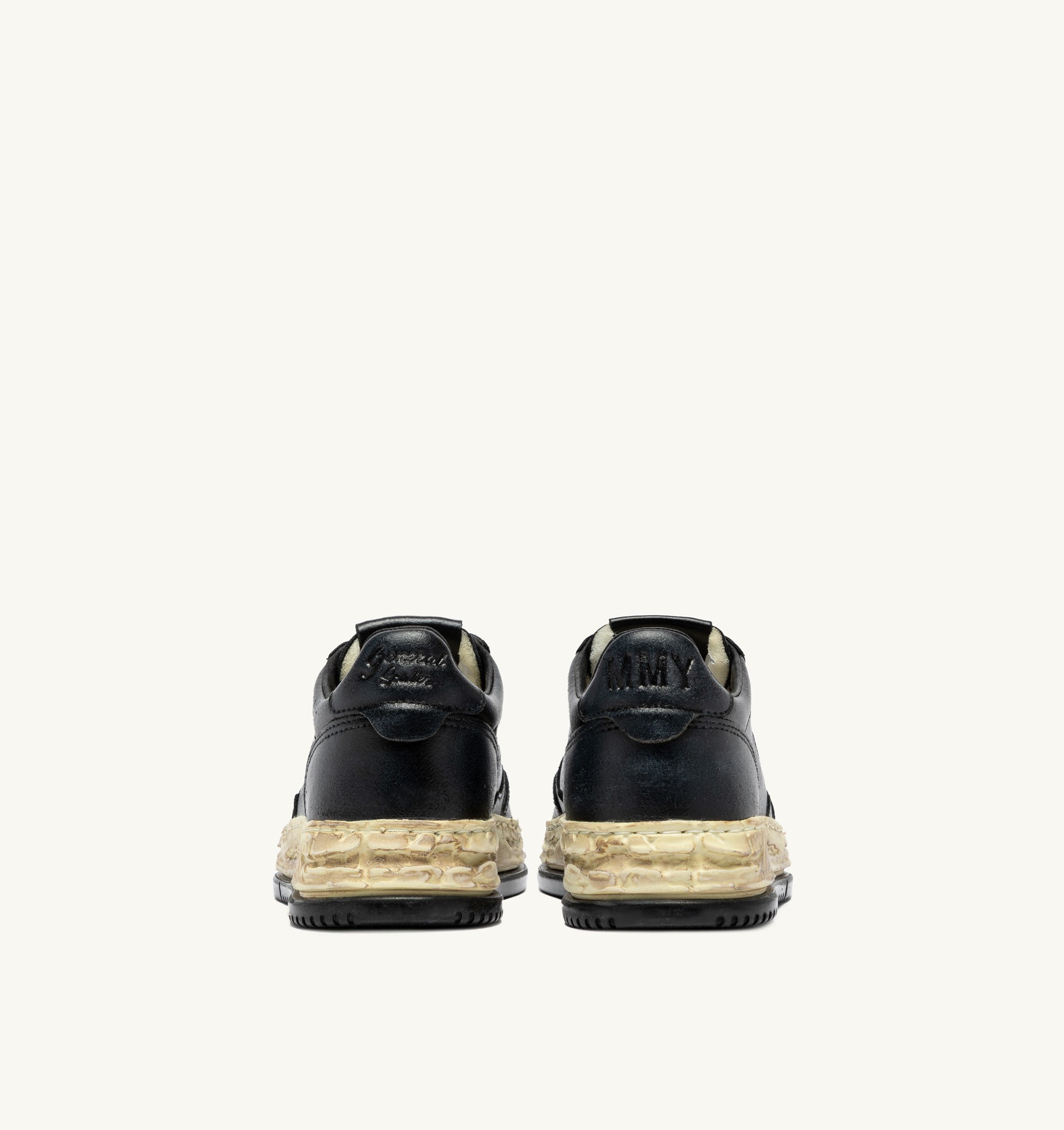BASKETS MEDALIST LOW SUPER VINTAGE 'AUTRY X MAISON MIHARA YASUHIRO GENERAL SCALE' EN CUIR NOIR