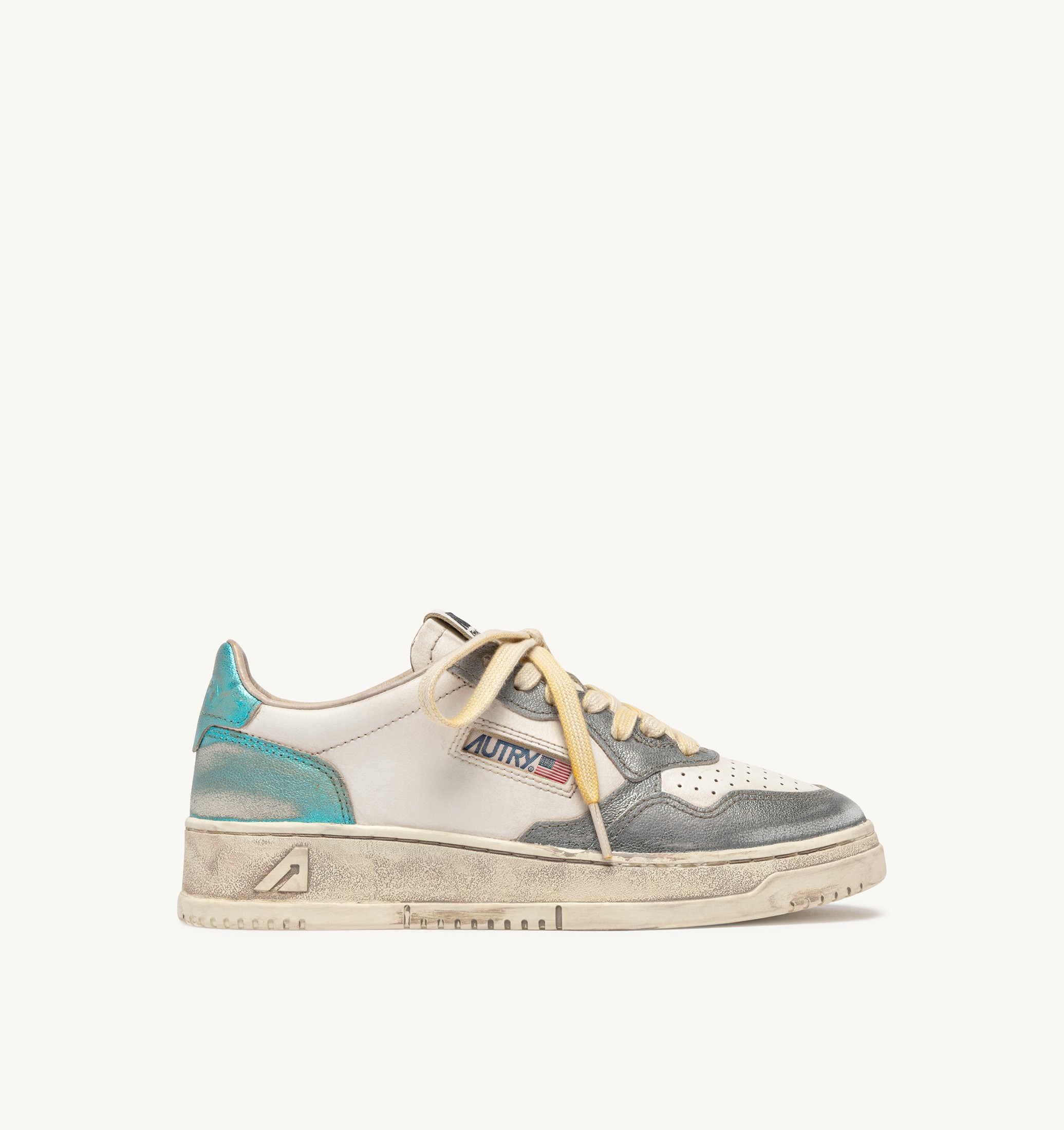 BASKETS MEDALIST LOW SUPER VINTAGE EN CUIR ASH ET SEA