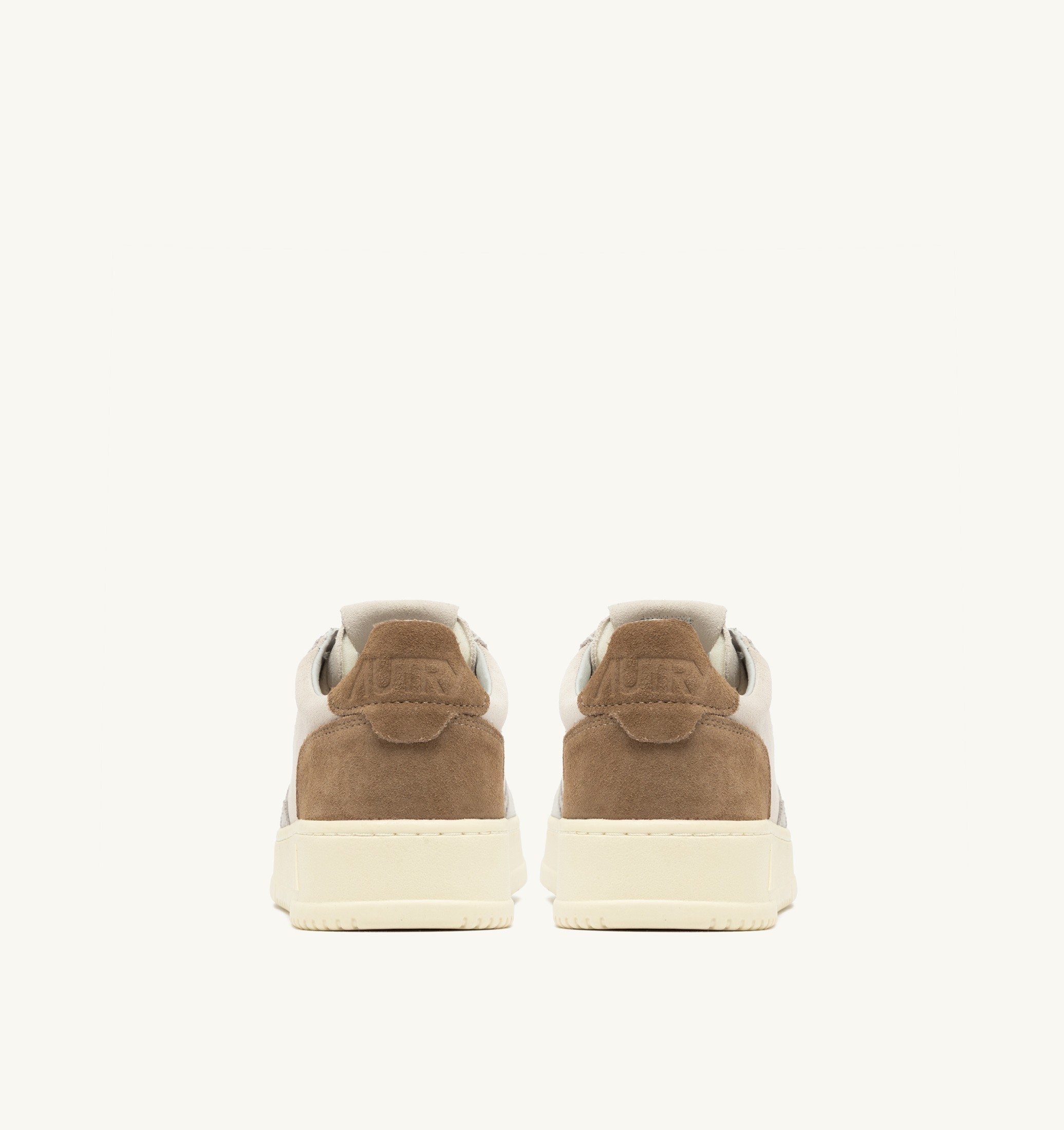 BASKETS MEDALIST LOW TRICOLORE EN DAIM BLANC CIGAR ET VAPOR