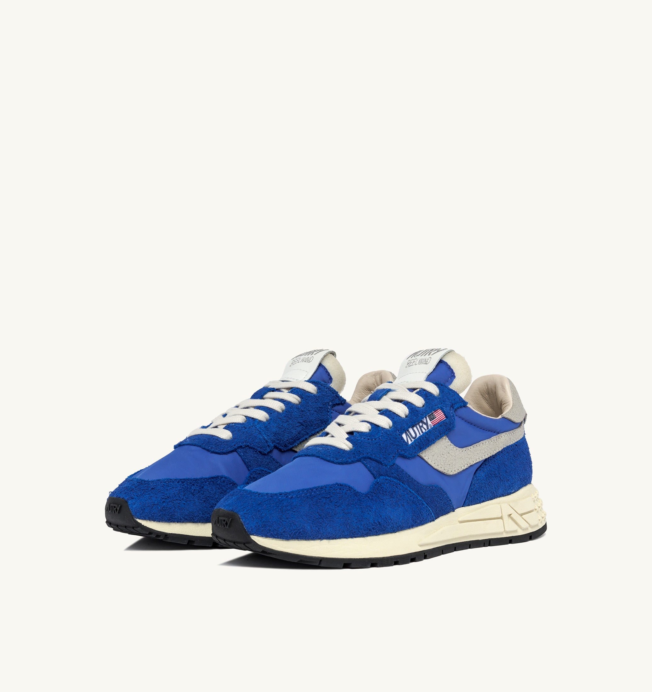 BASKETS REELWIND LOW EN NYLON ET DAIM BLEU