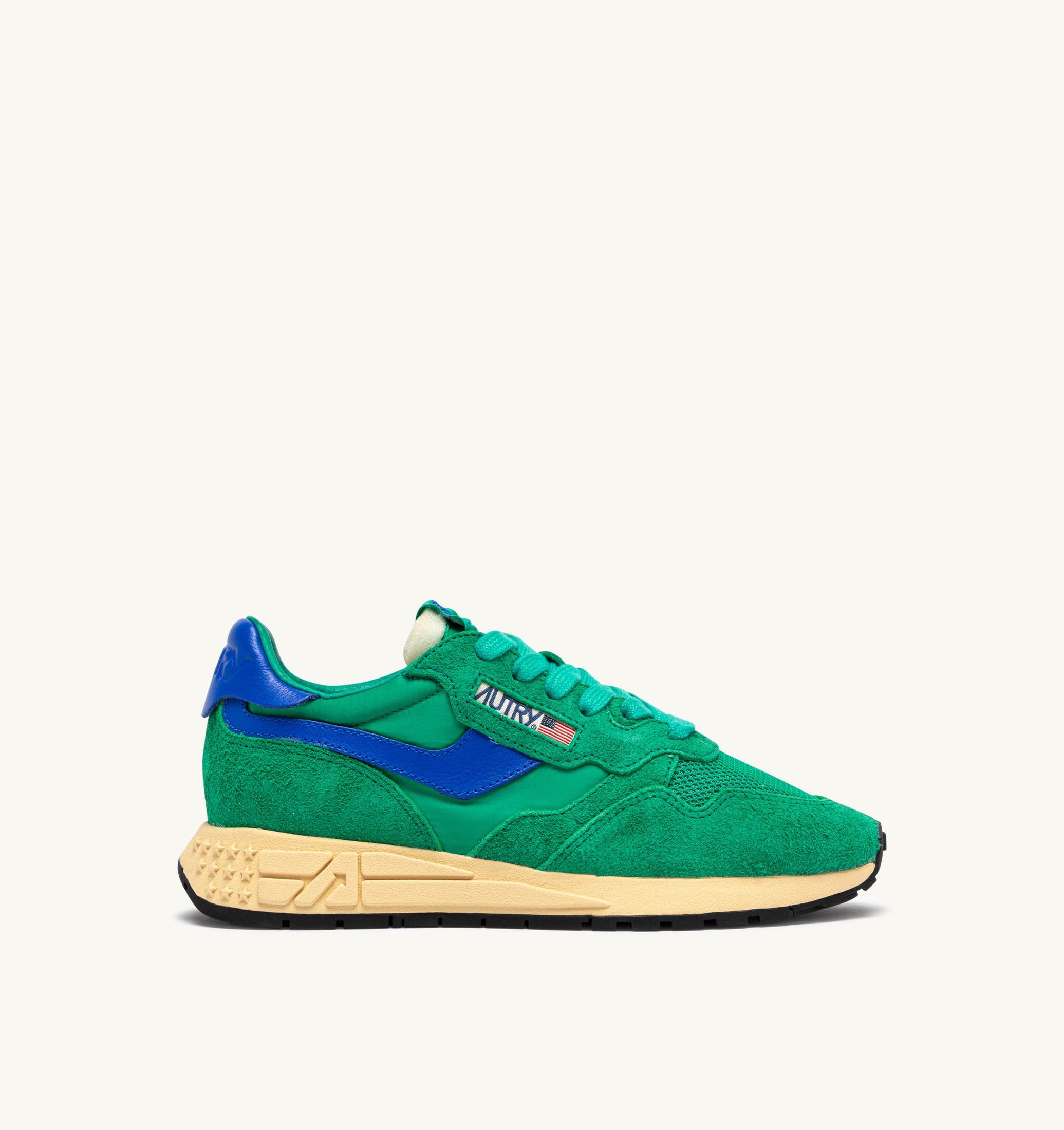 BASKETS REELWIND LOW EN NYLON ET DAIM EMERALD ET DAZZLING BLUE