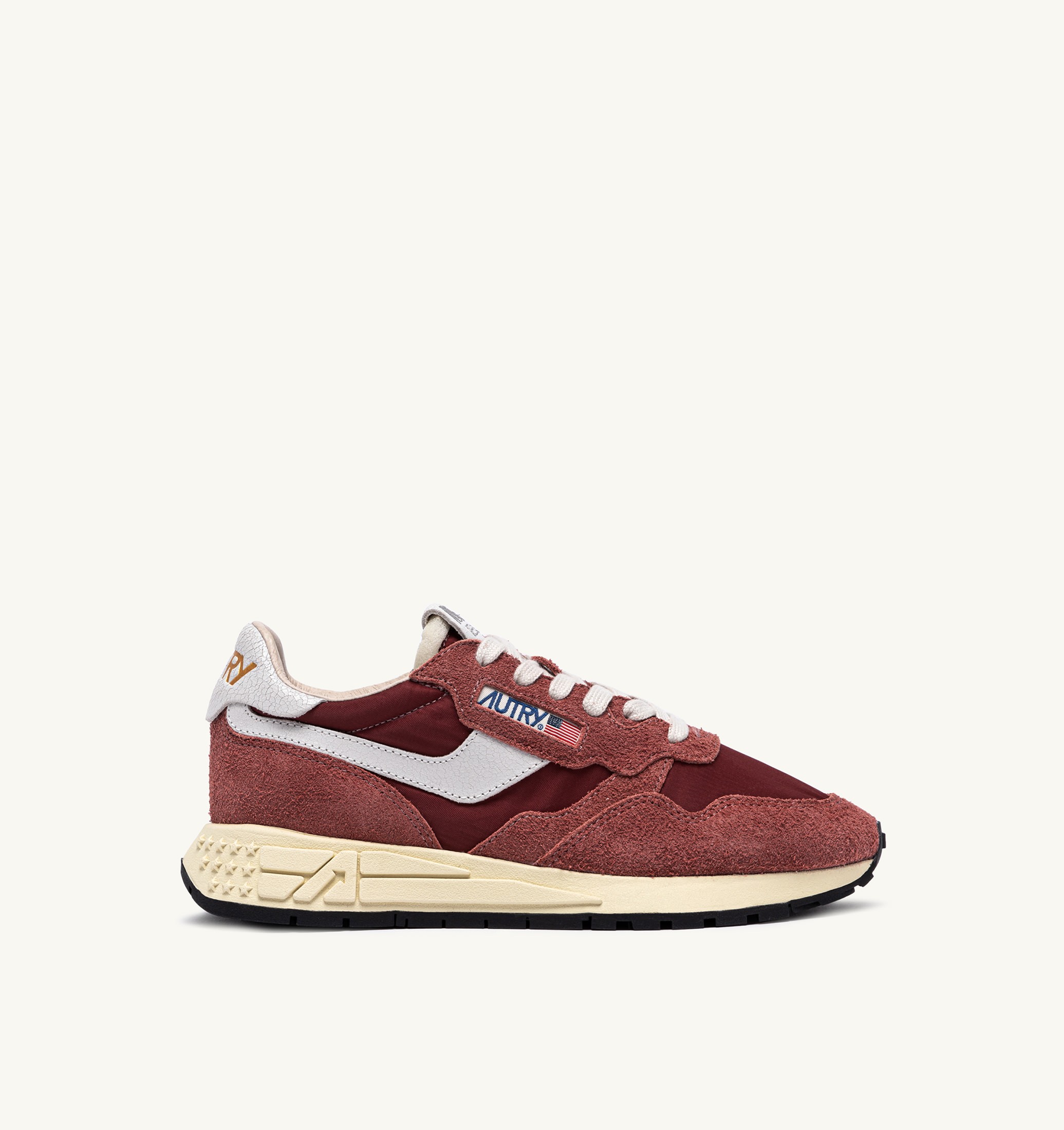 BASKETS REELWIND LOW EN NYLON ET DAIM HOT SAUCE ET BLANC