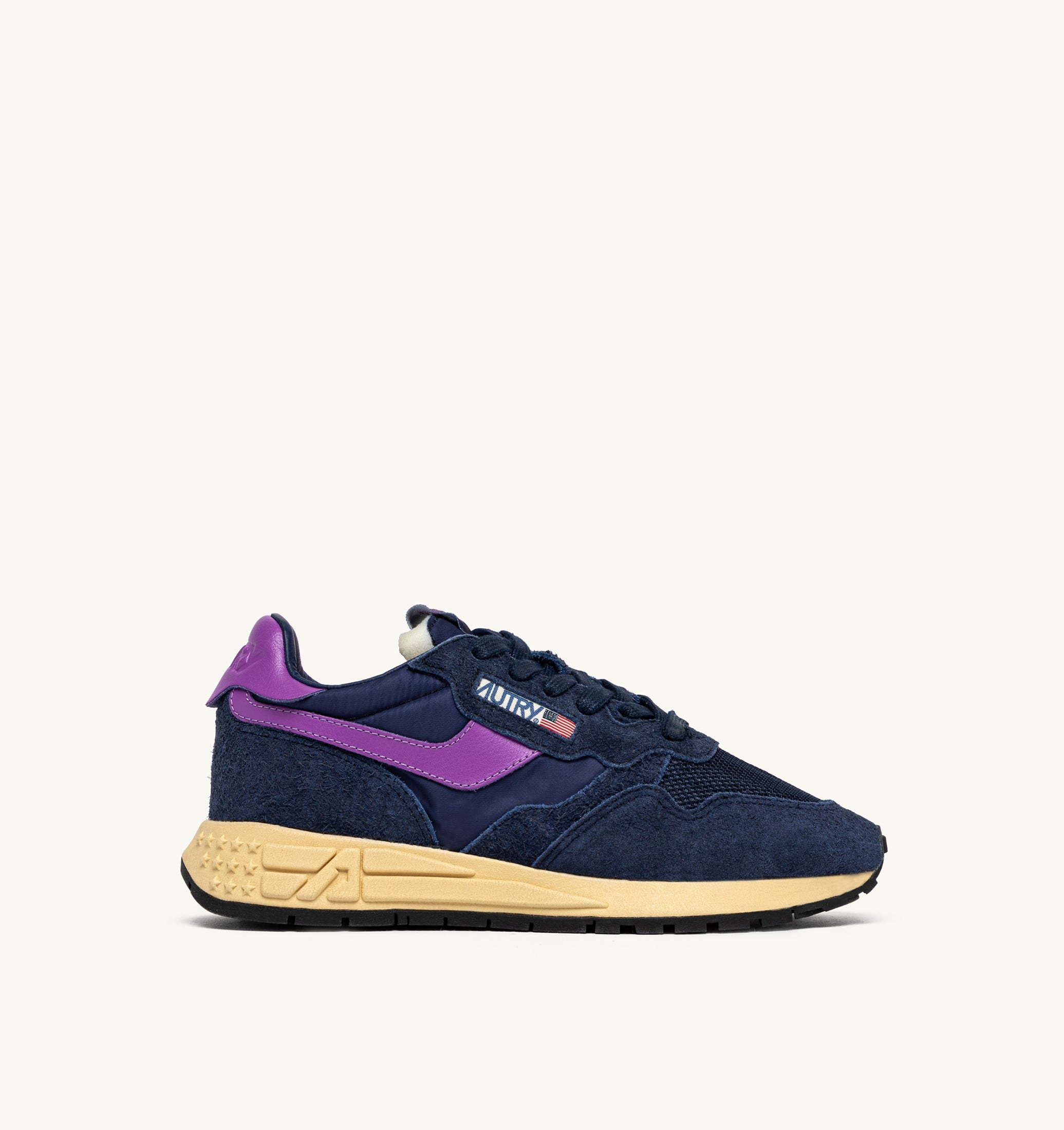 BASKETS REELWIND LOW EN NYLON ET DAIM NAVY ET DEWBERRY
