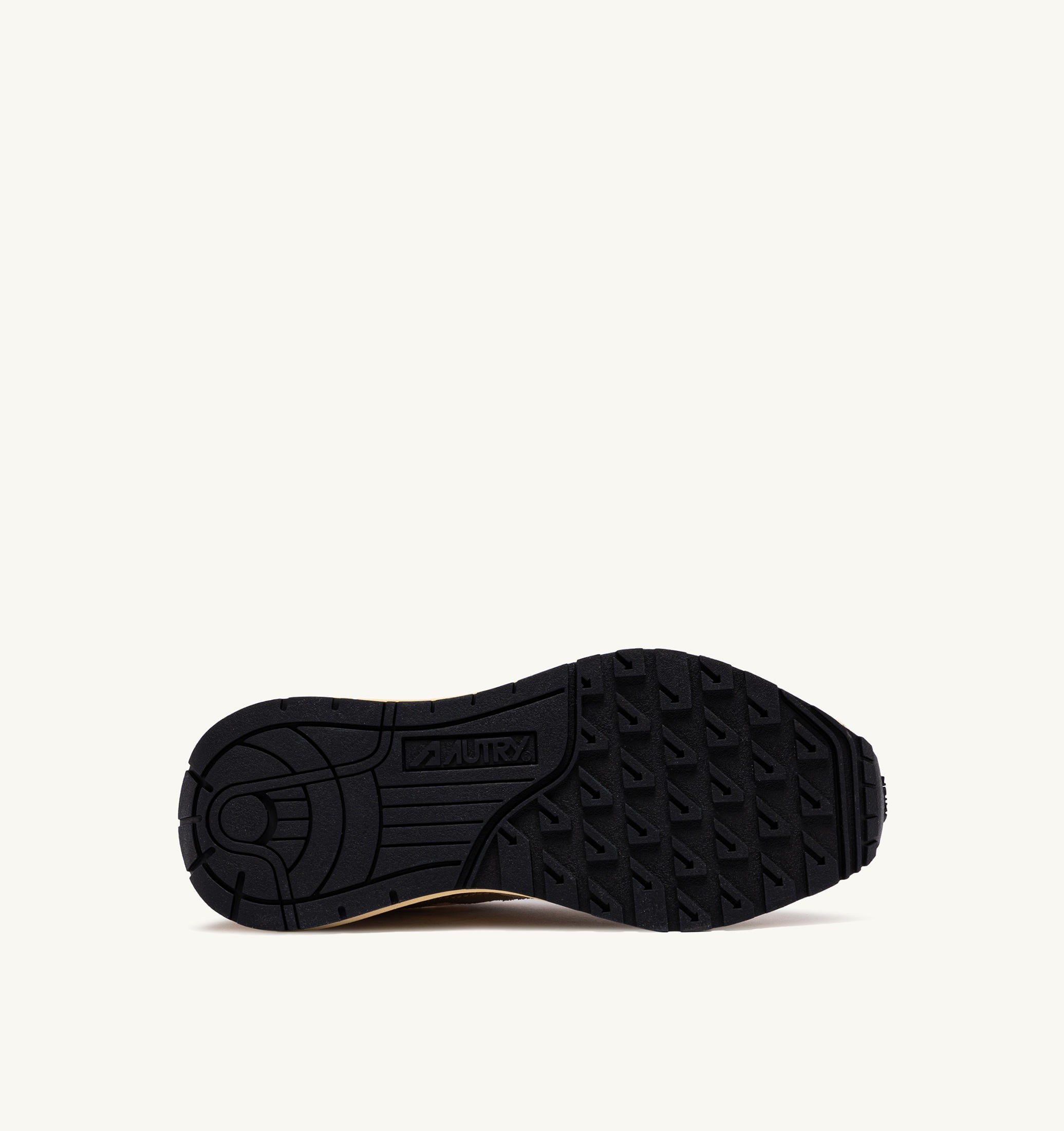 BASKETS REELWIND LOW EN NYLON DAIM ET CUIR ÉCRU ET PLATINE