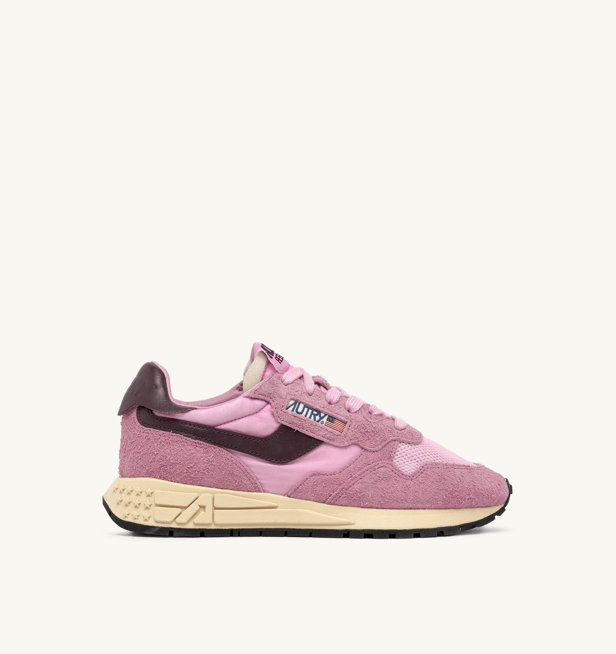 BASKETS REELWIND LOW EN DAIM ET NYLON ROSEATE ET ROSE