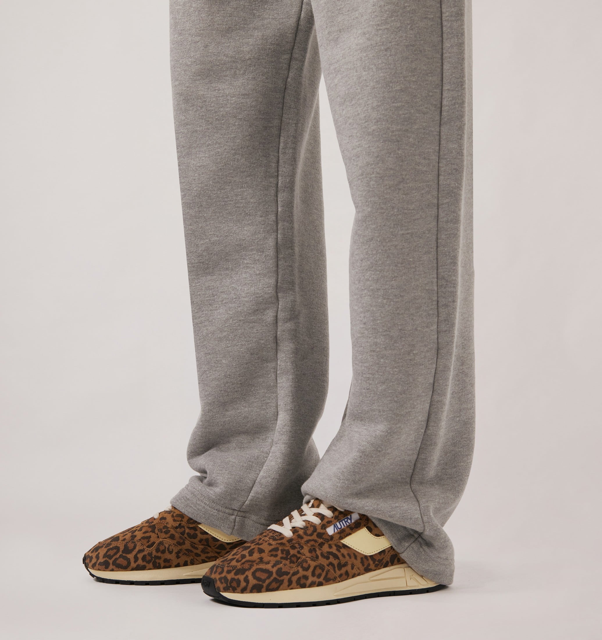 BASKETS REELWIND LOW EN DAIM LEOPARD ET CUIR RUTABAGA
