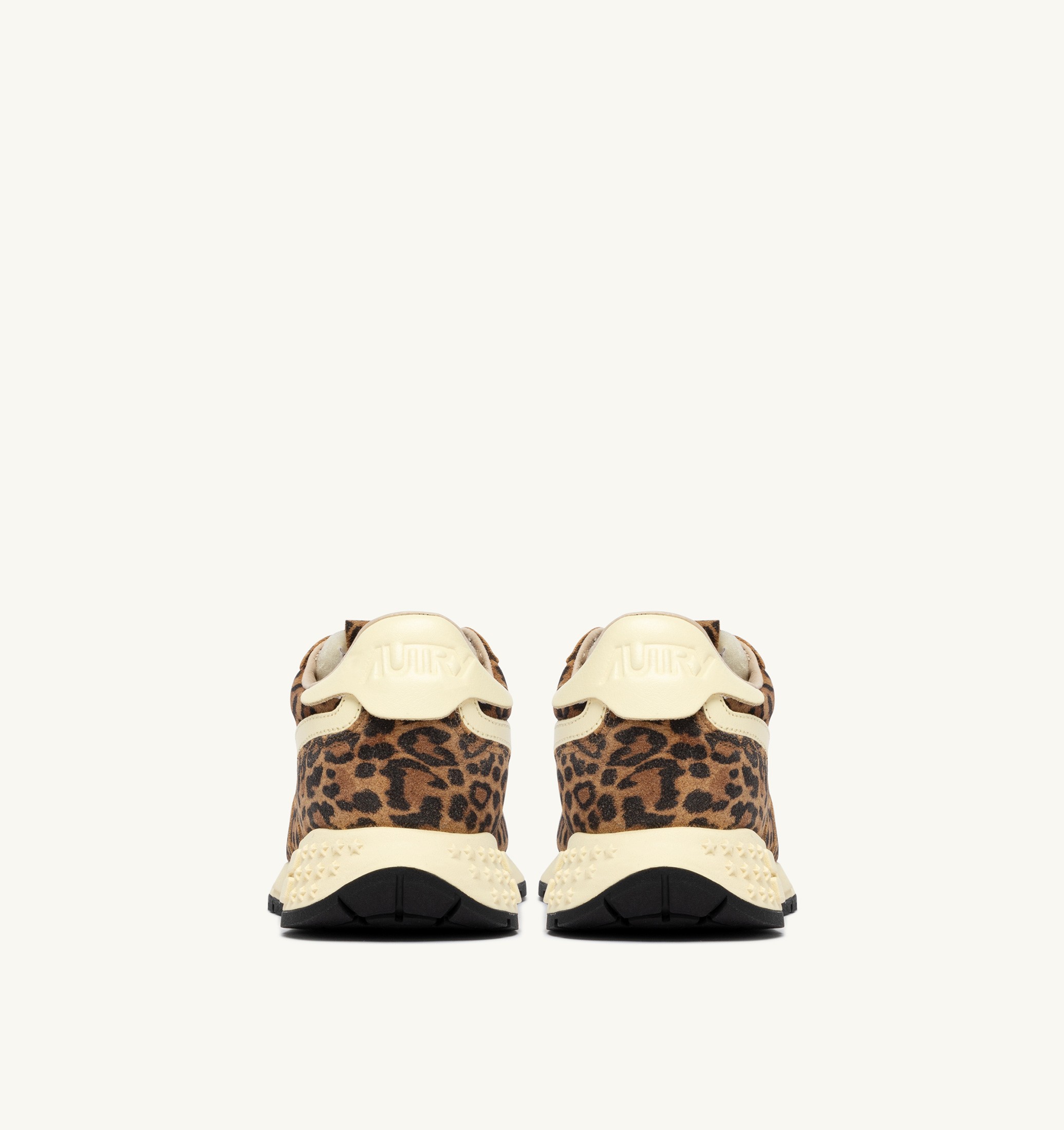BASKETS REELWIND LOW EN DAIM LEOPARD ET CUIR RUTABAGA