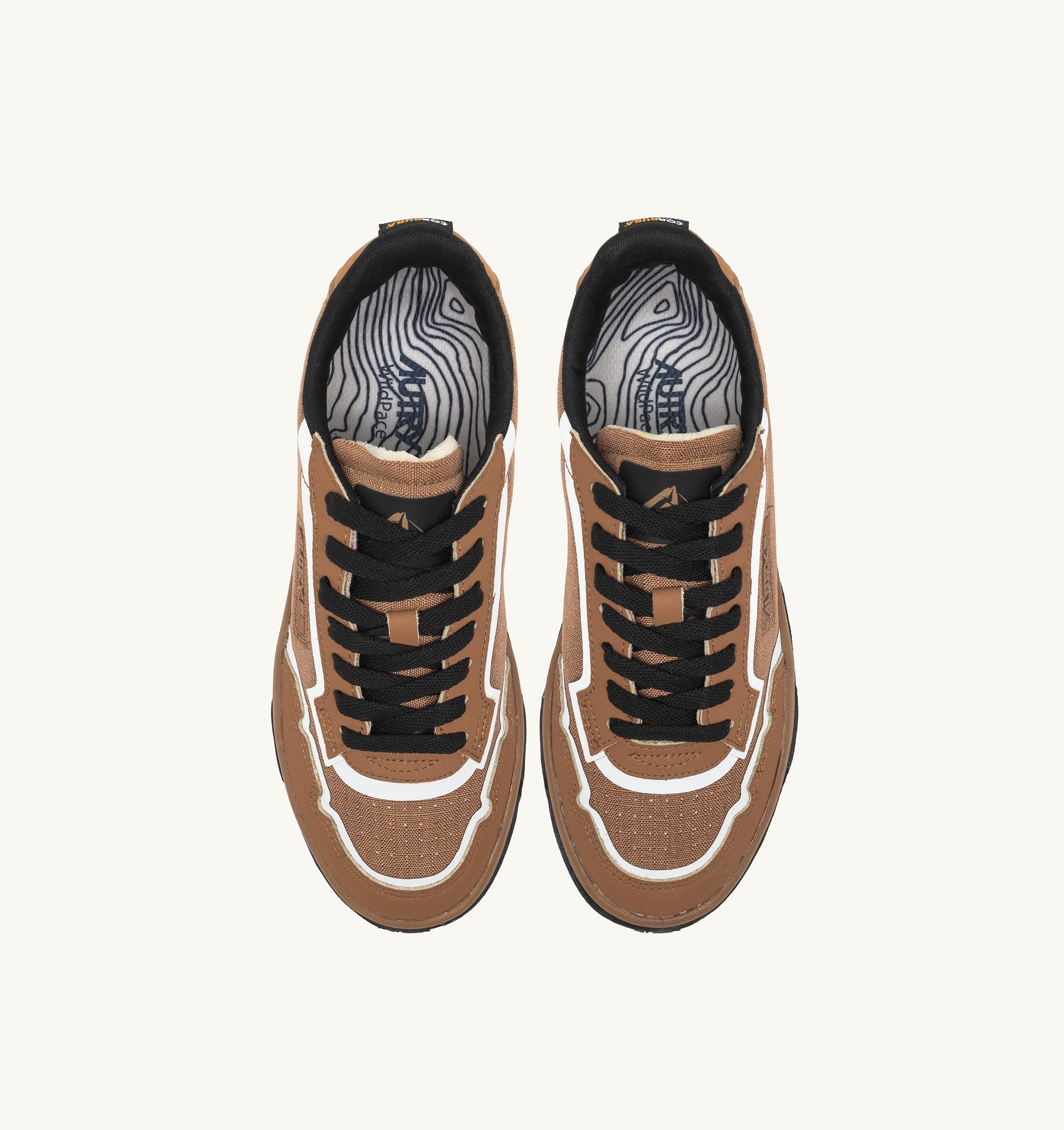 BASKETS WILDPACE LOW EN NYLON RIPSTOP ET CUIR BROWN SUGAR ET REFLEX