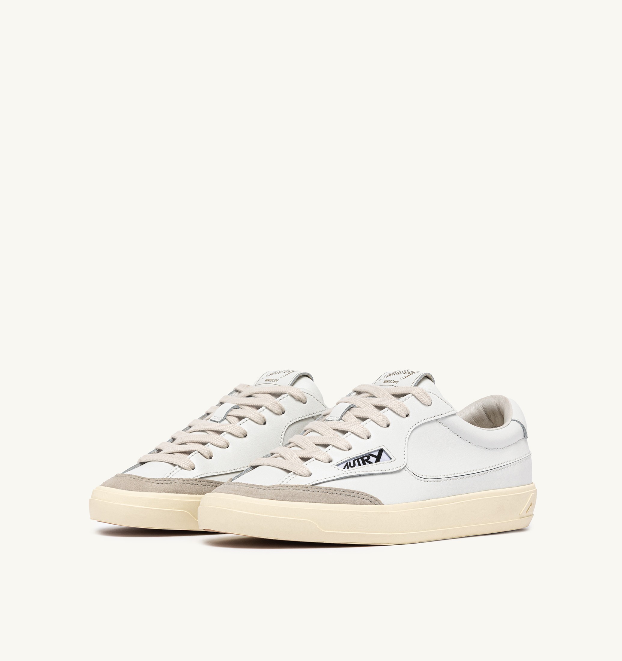 BASKETS WINDSCAPE LOW EN CUIR BLANC