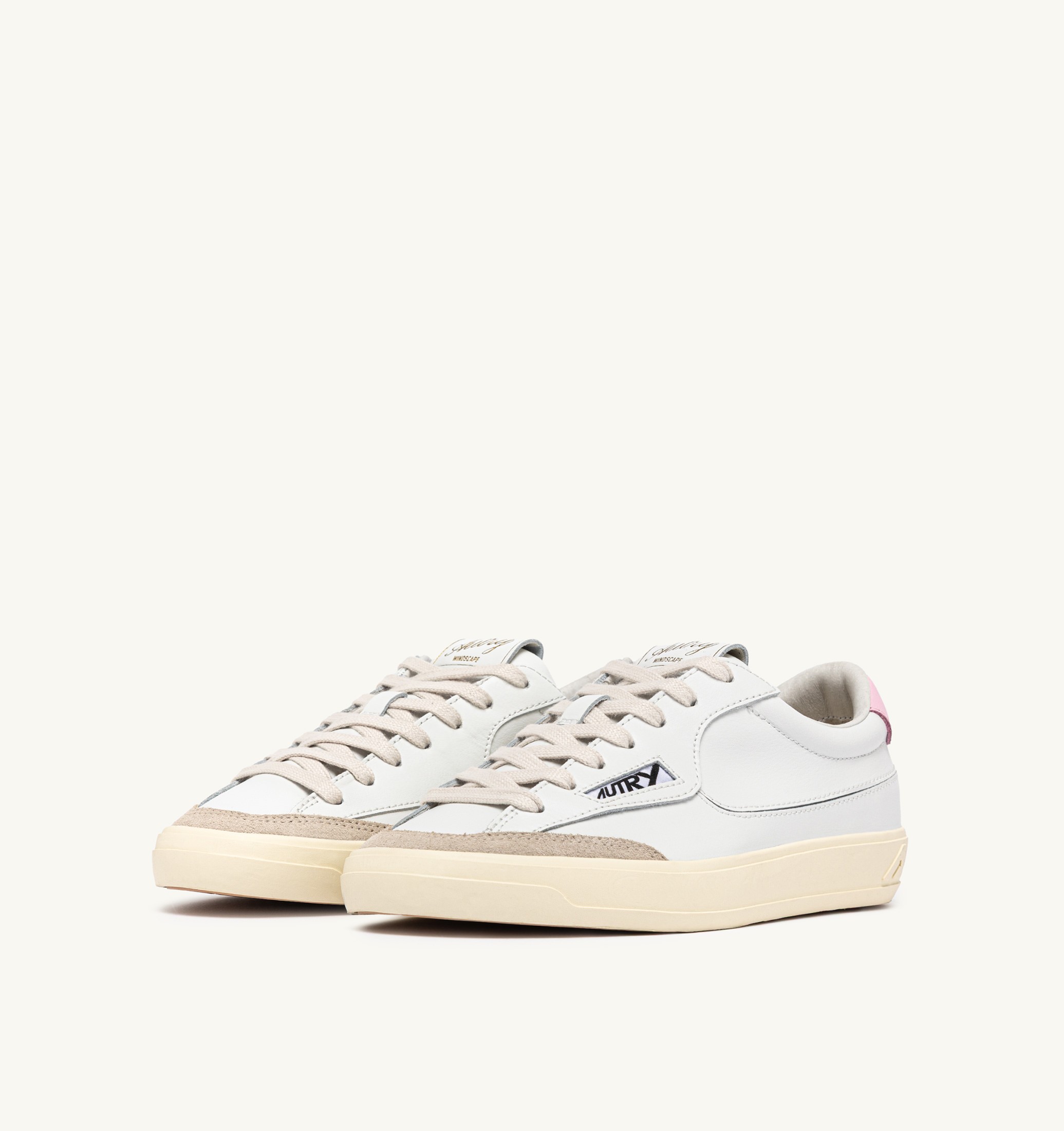 BASKETS WINDSCAPE LOW EN CUIR BLANC ET FAIRY TALE