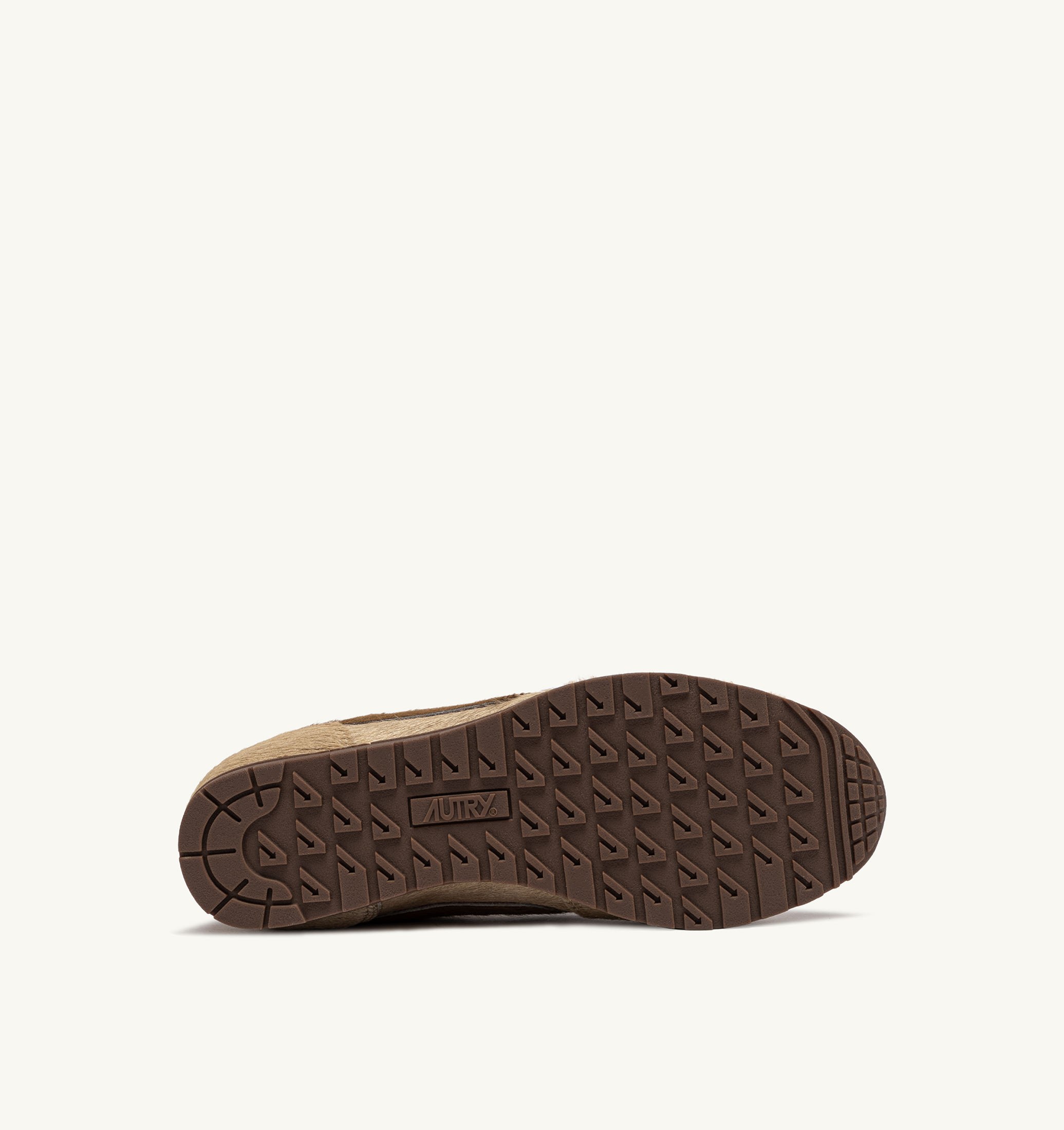 BASKETS WINDSPIN EFFET POULAIN BEIGE ET MARRON