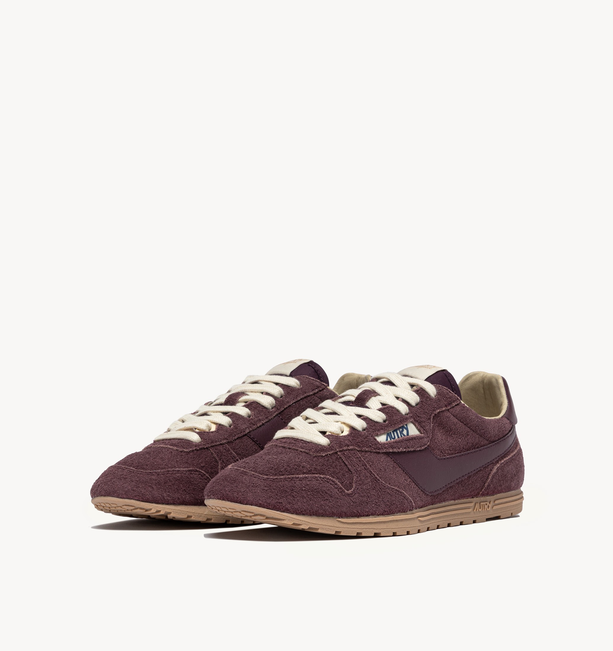 BASKETS WINDSPIN EN DAIM ET CUIR AMARONE