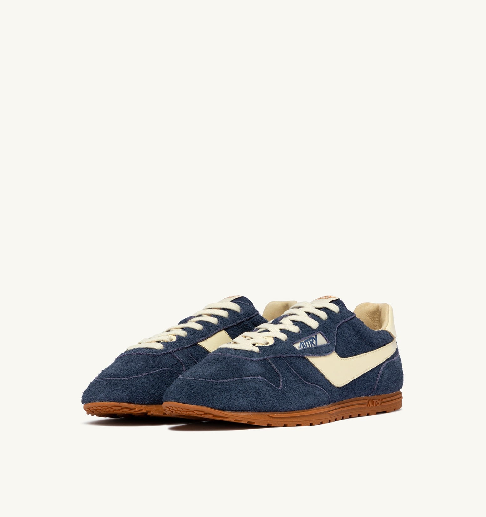 BASKETS WINDSPIN EN DAIM ET CUIR BLUETTE ET RUTABAGA