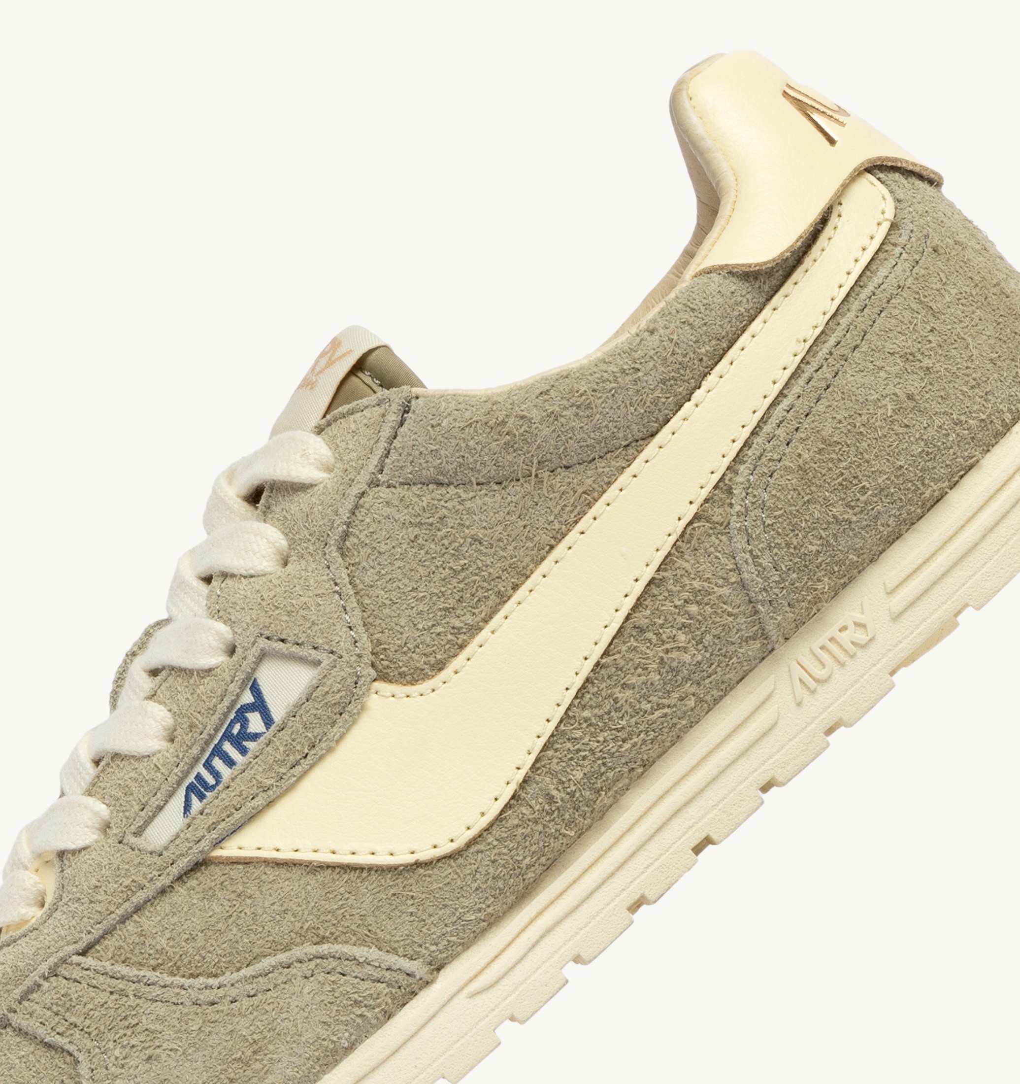BASKETS WINDSPIN EN DAIM ET CUIR GRAY GREEN ET RUTABAGA
