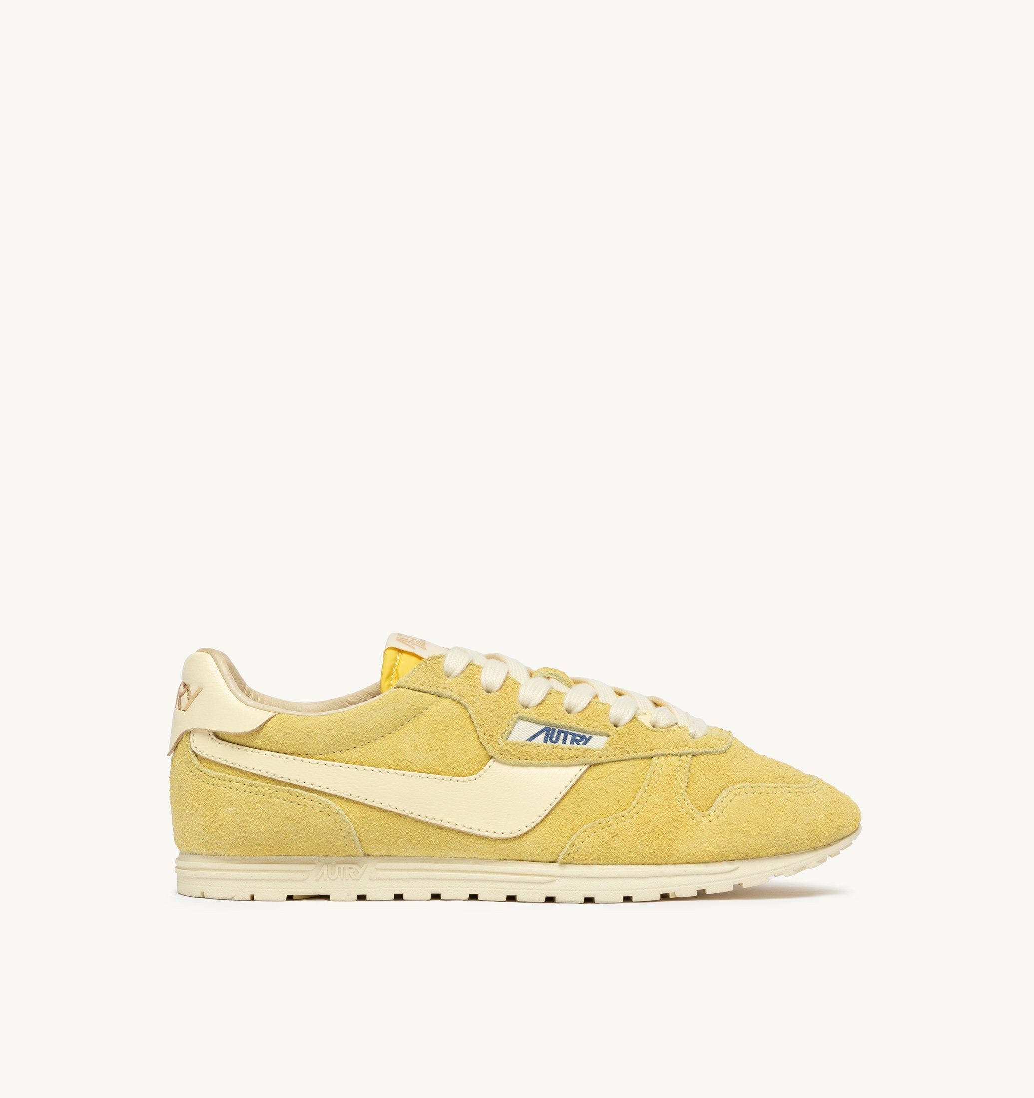 BASKETS WINDSPIN EN DAIM ET CUIR MIMOSA ET RUTABAGA