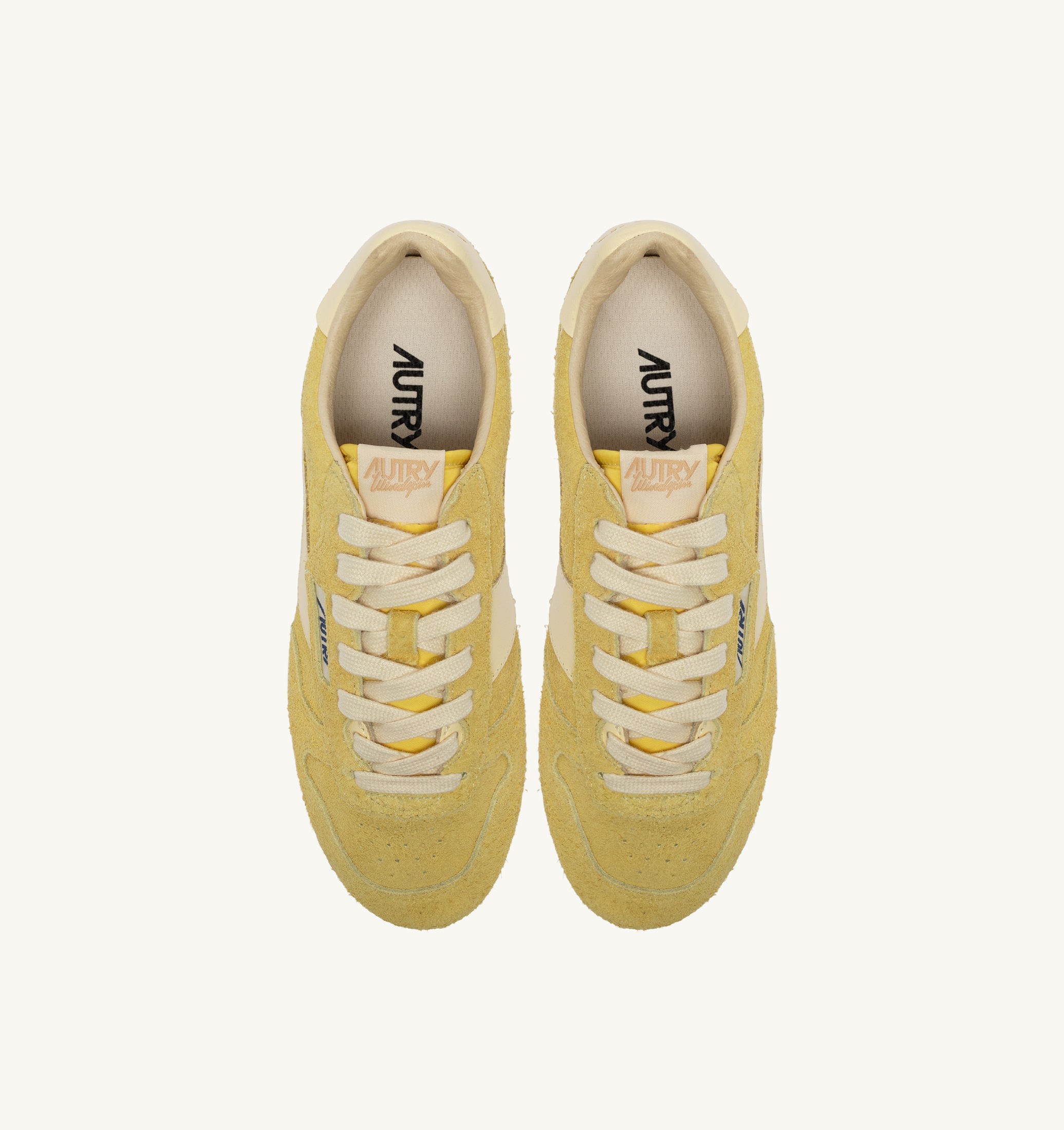 BASKETS WINDSPIN EN DAIM ET CUIR MIMOSA ET RUTABAGA