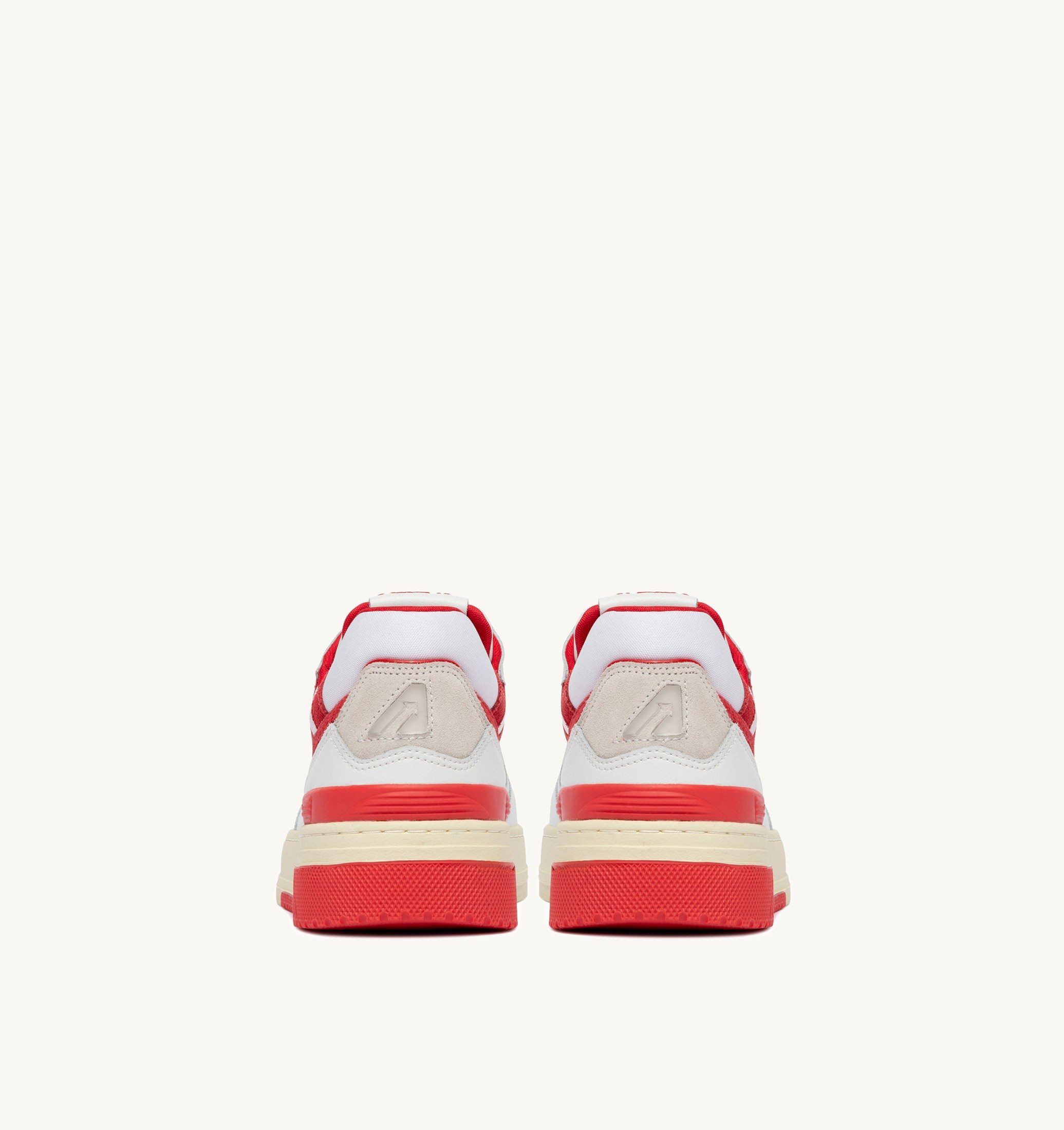 BASKETS CLC LOW EN CUIR BLANC ET VIRGIN RED