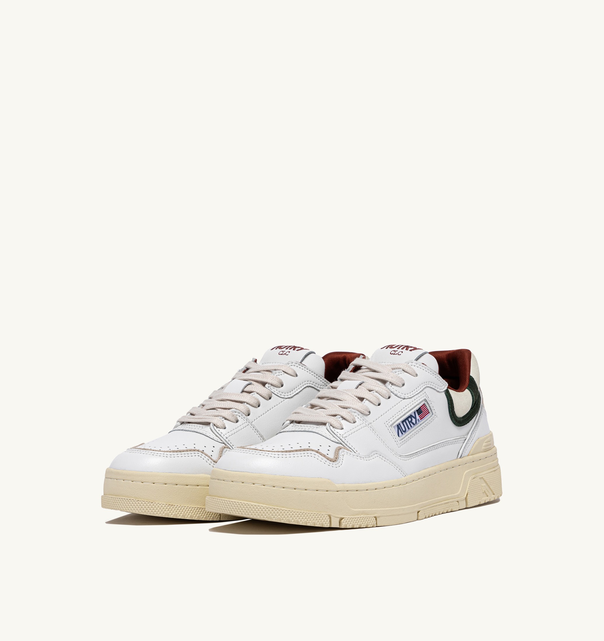 BASKETS CLC LOW EN CUIR BLANC SEQUOIA ET MOUNTAIN