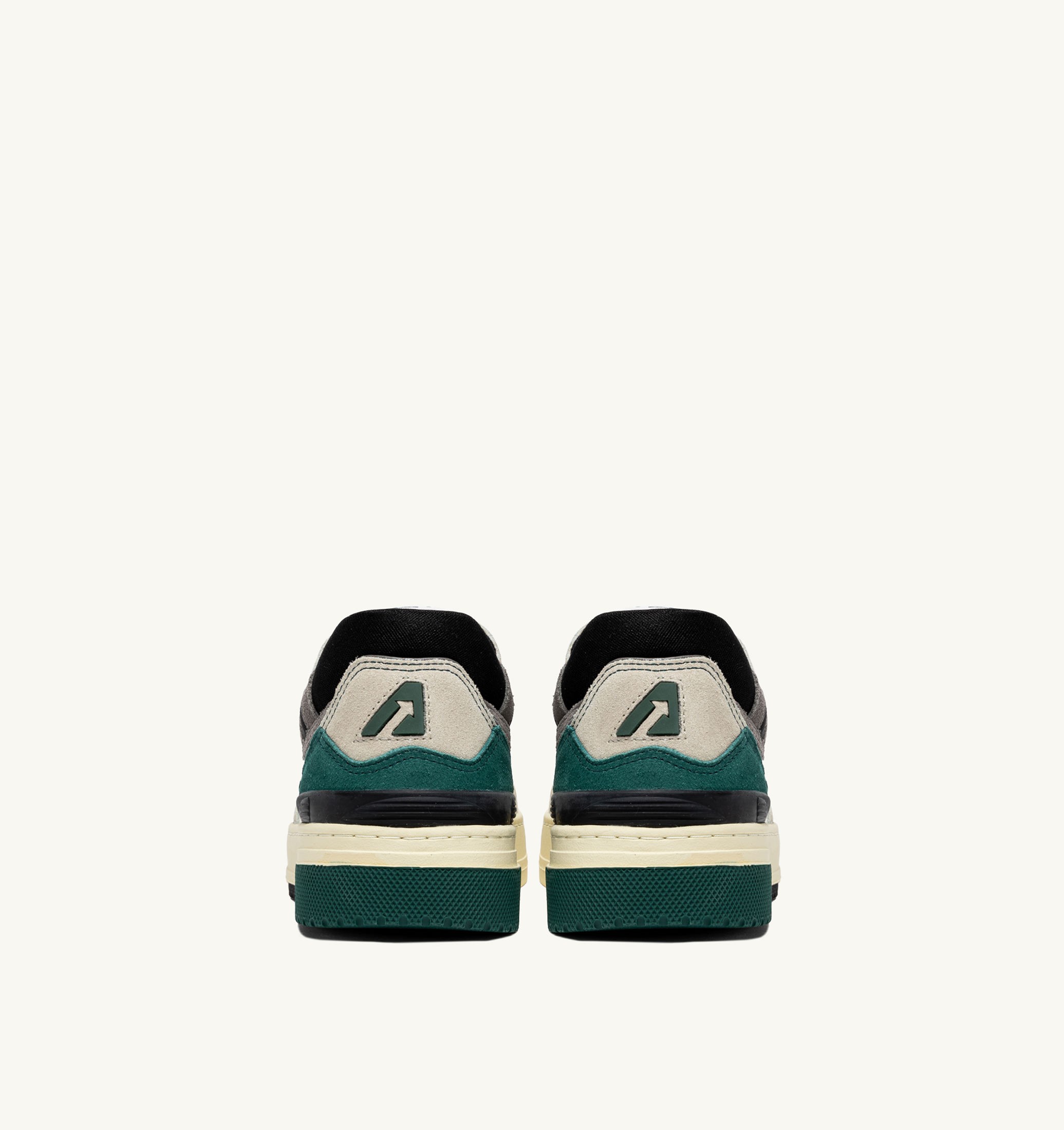 BASKETS CLC LOW EN DAIM ET CUIR BLANC ET FOREST