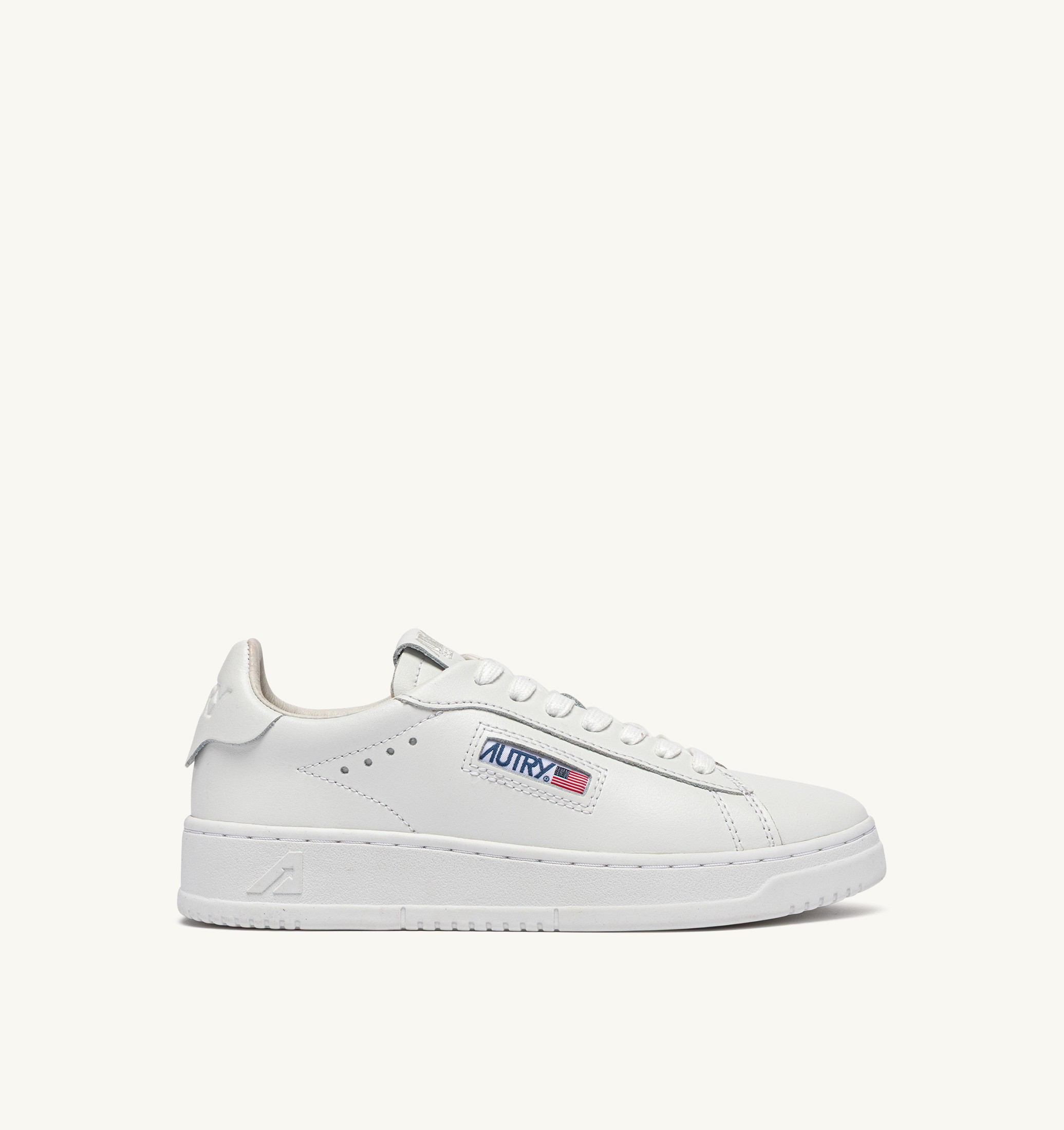 BASKETS DALLAS LOW EN CUIR BLANC
