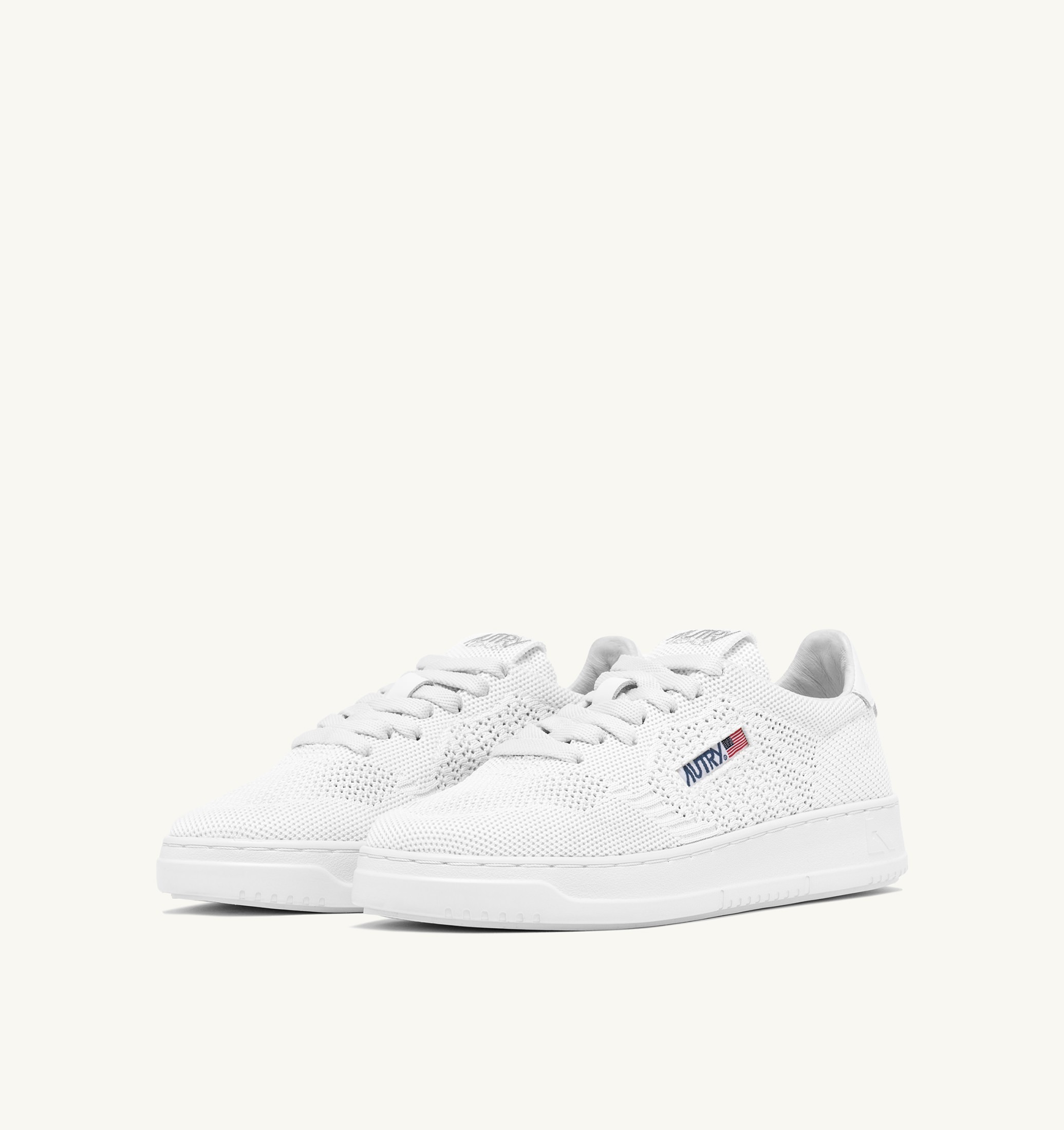 BASKETS MEDALIST EASEKNIT LOW EN MAILLE COLORIS BLANC