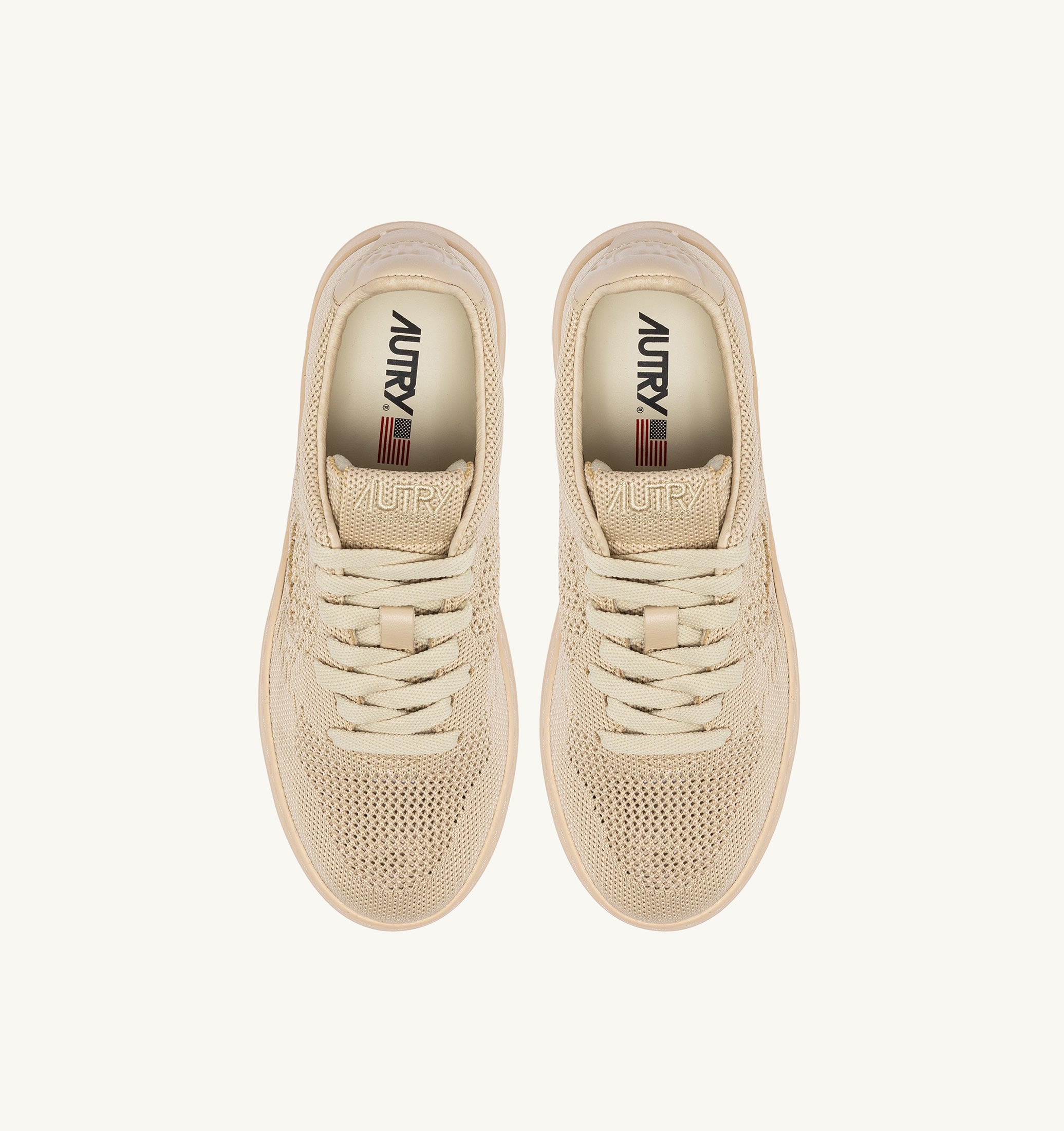BASKETS MEDALIST EASEKNIT LOW EN MAILLE CREME BRULEE