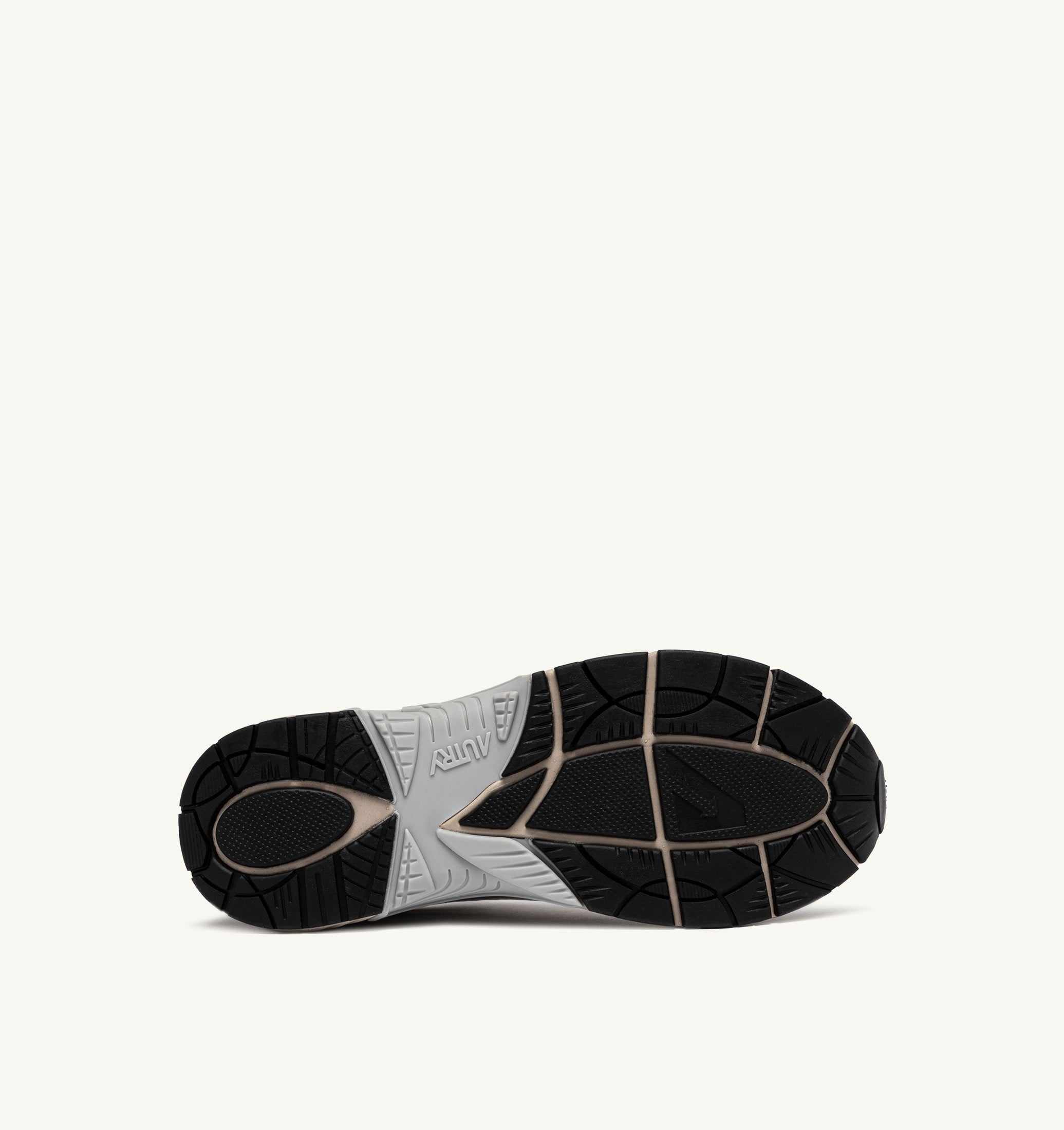 BASKETS HYPERWAY EN CUIR SYNTHÉTIQUE ET MESH ARGENT BLANC ET IRISH CREAM