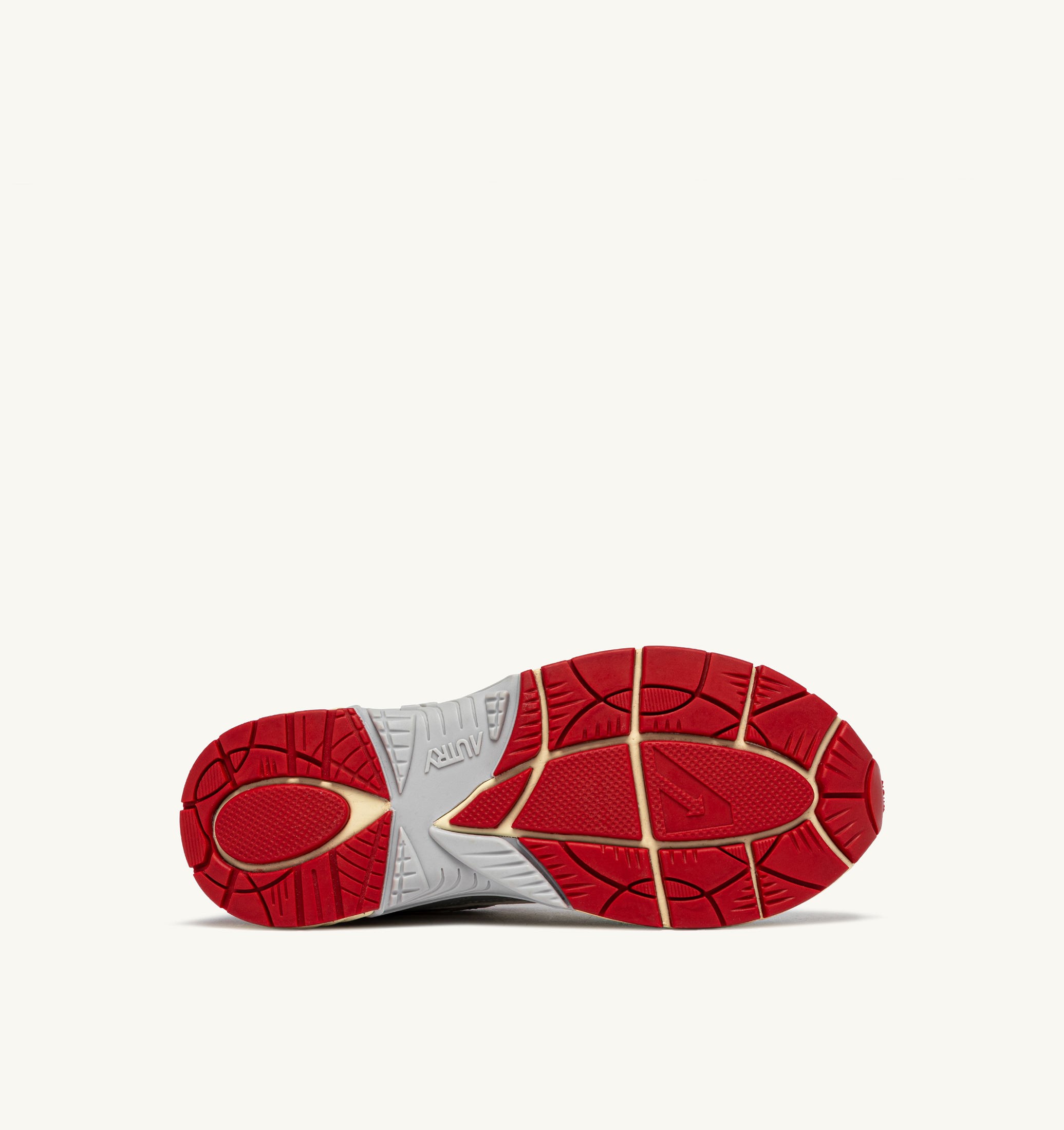 BASKETS HYPERWAY EN CUIR SYNTHÉTIQUE ET MESH BLANC ARGENT ET ROUGE